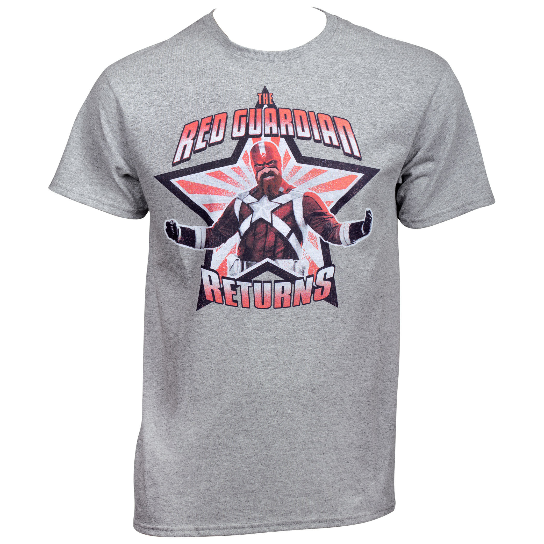 The Red Guardian Returns Black Widow Movie T-Shirt, Grey