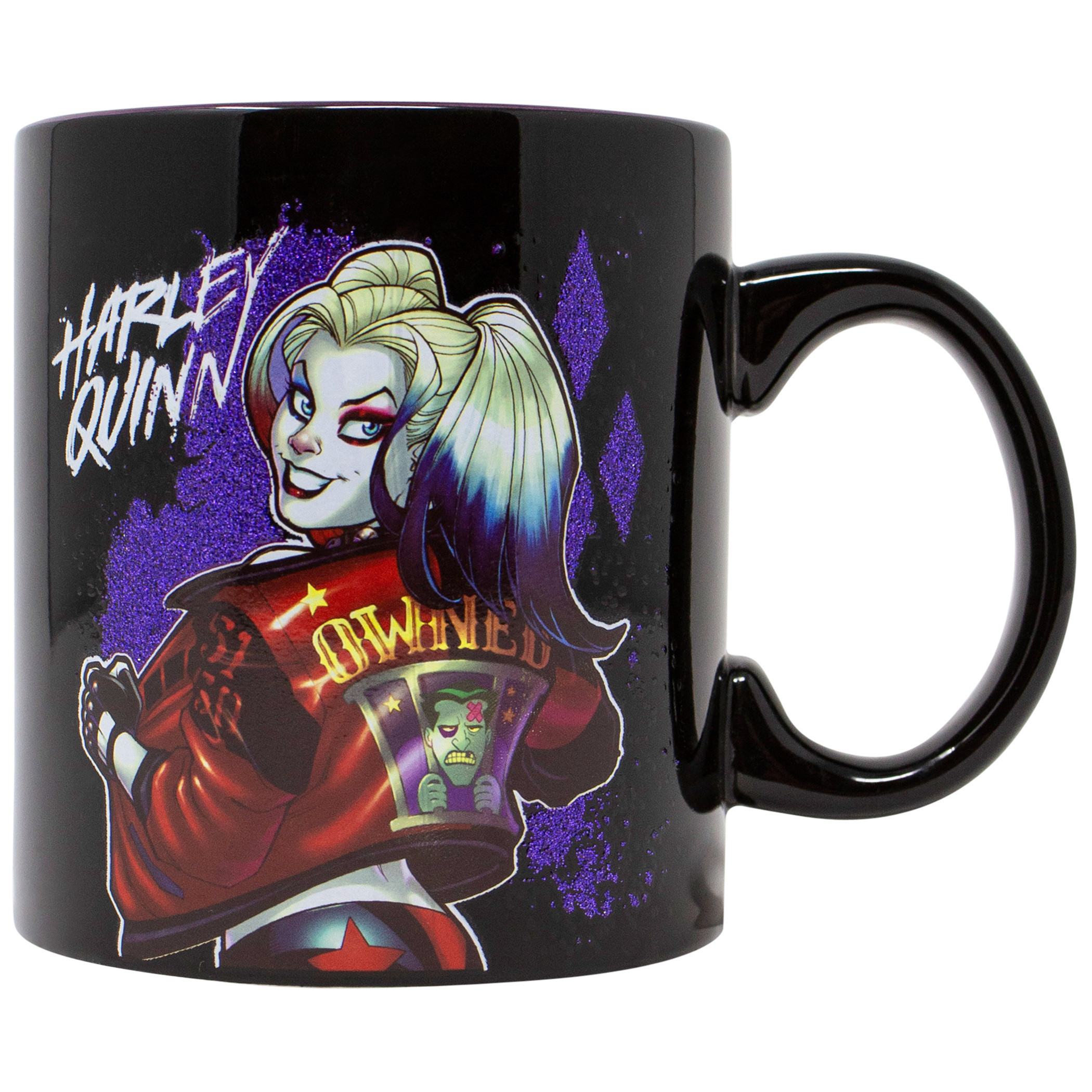 Harley Quinn Owned 20 Ounce Mug, Black