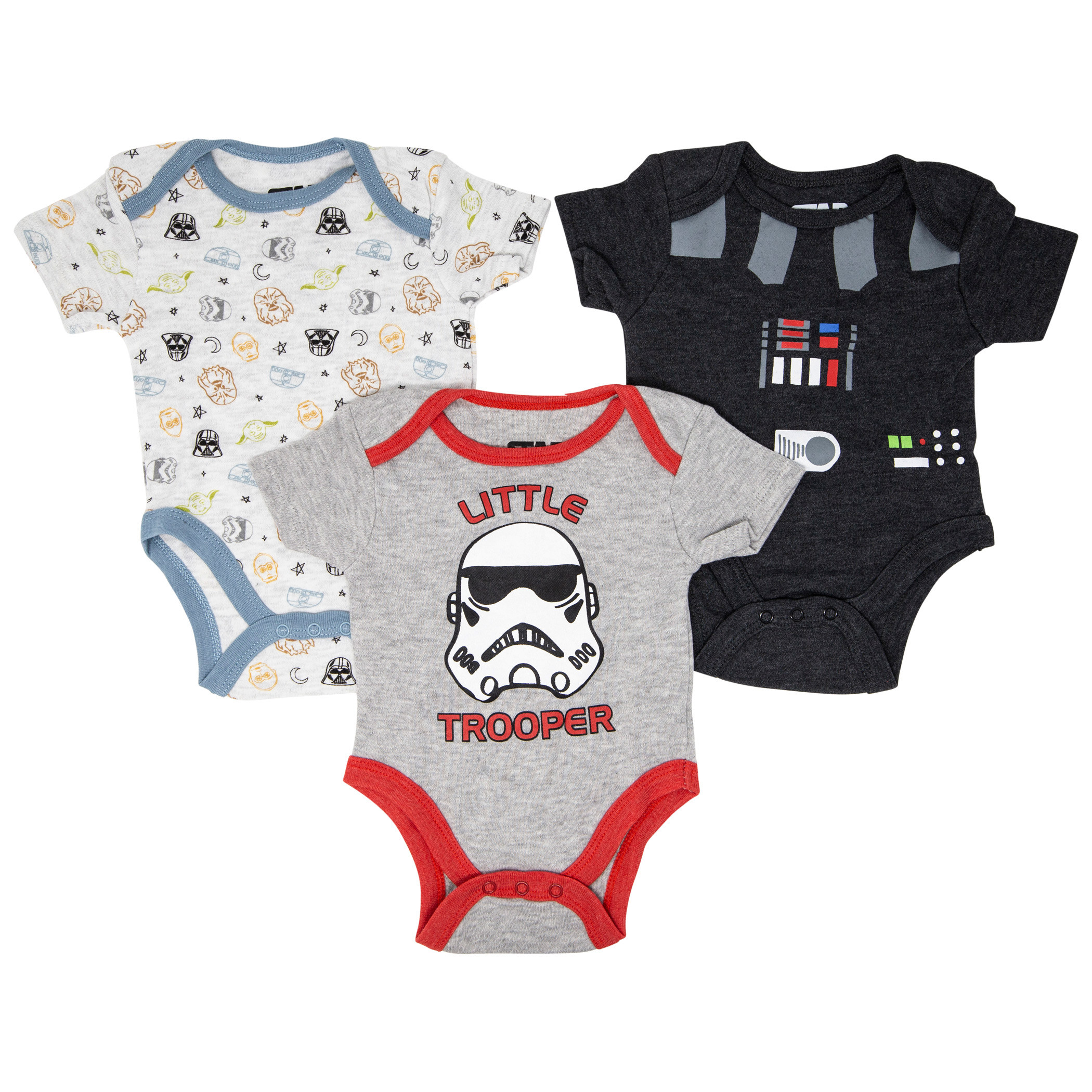 Star Wars 3-Pack Infant Bodysuit Set, Multi-Color