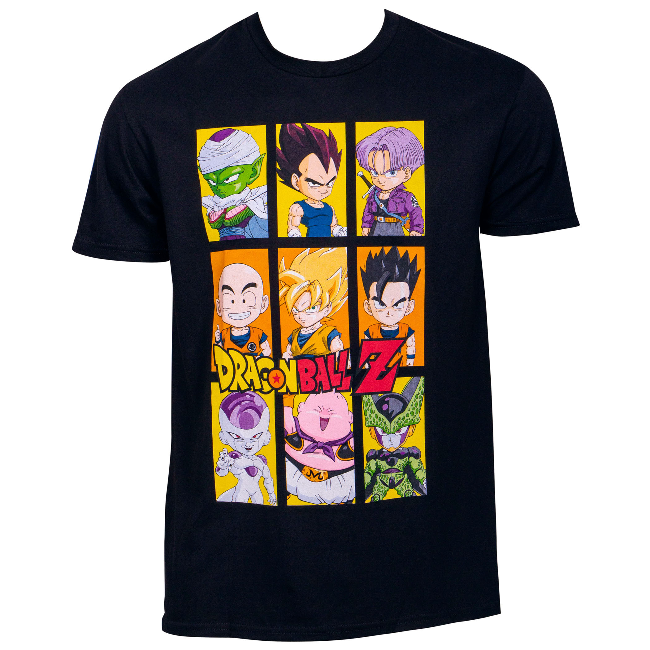 Dragon Ball Z Character Panels T-Shirt, Black