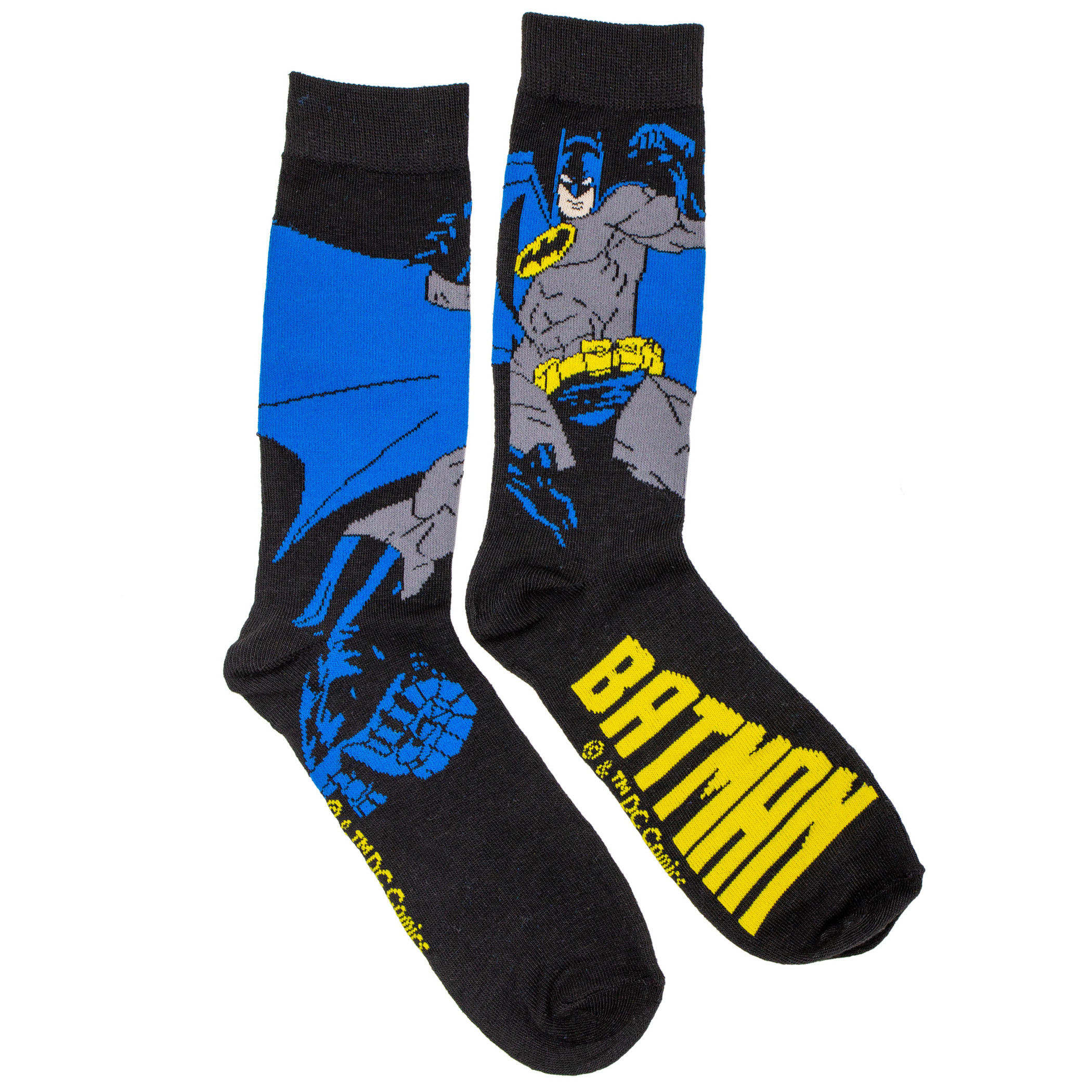 Batman Action Pose Crew Socks, Black