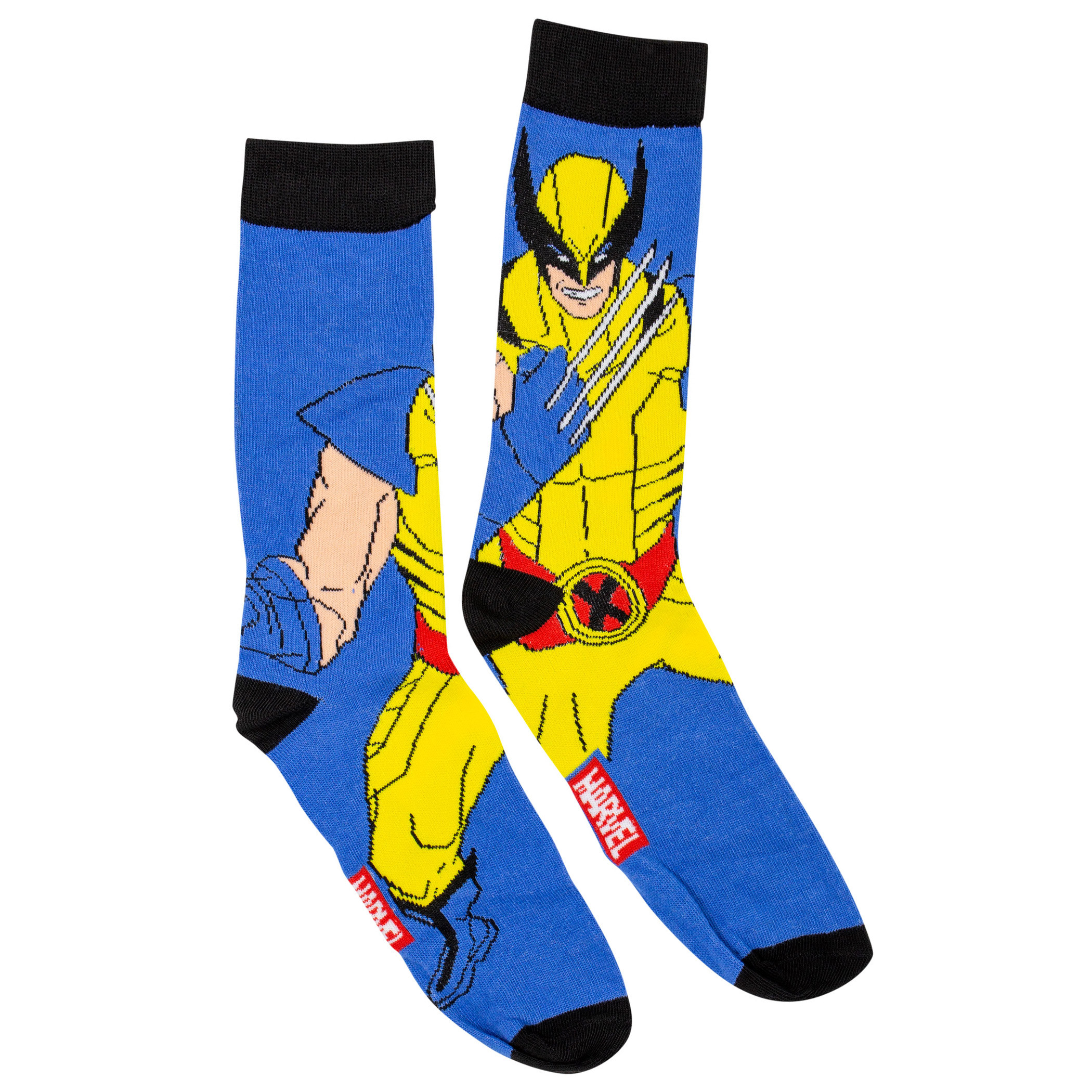 Wolverine Standing Character Crew Socks, Blue