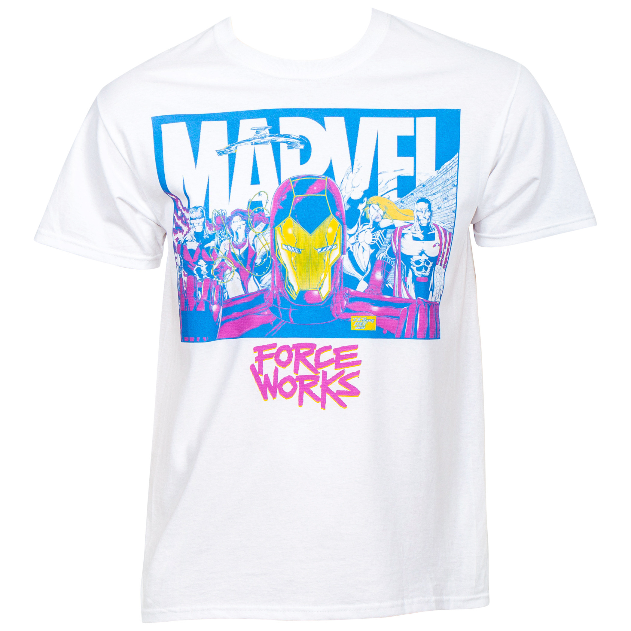 Marvel Force Works Team Up T-Shirt, White