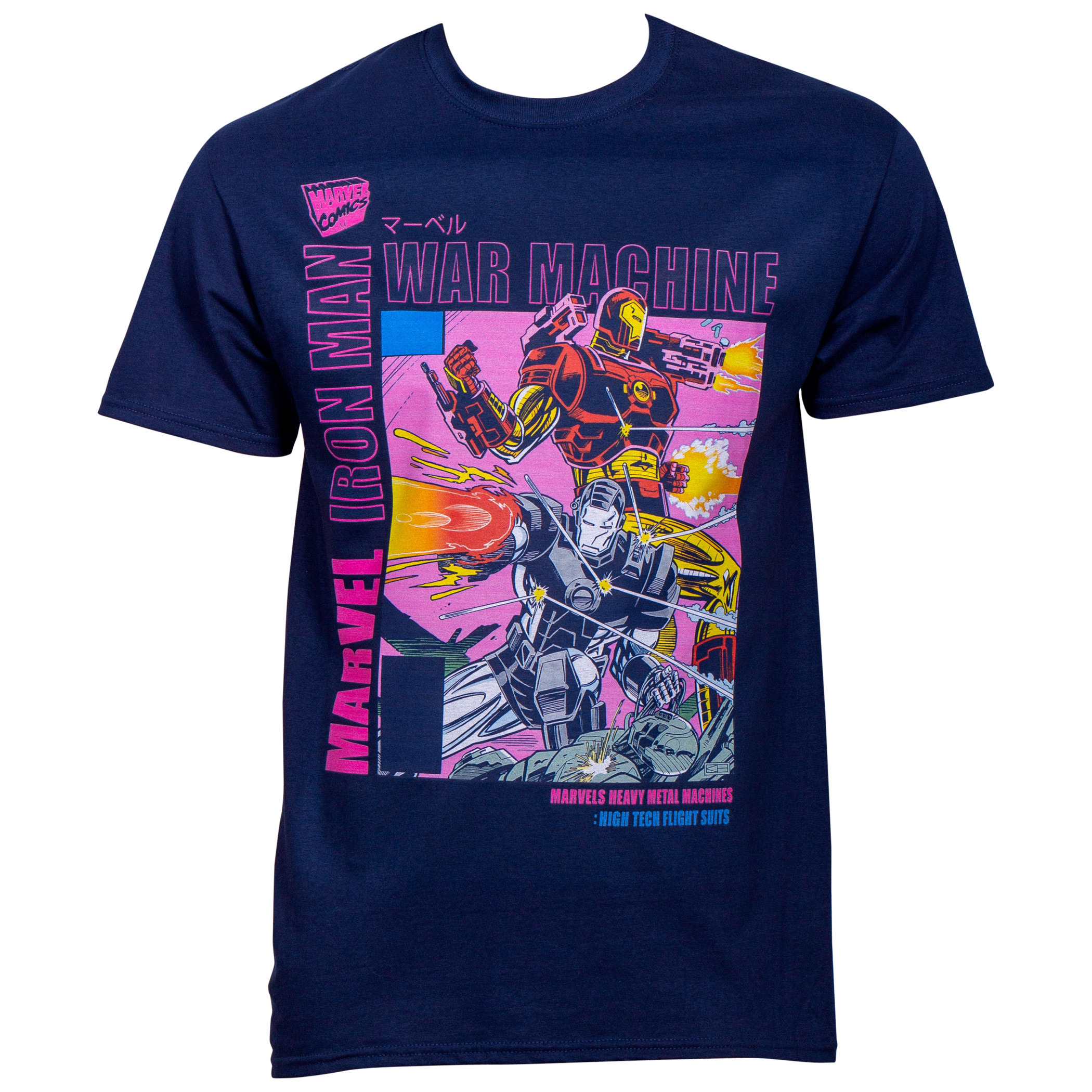 Marvel 80th Iron Man and War Machine T-Shirt, Blue