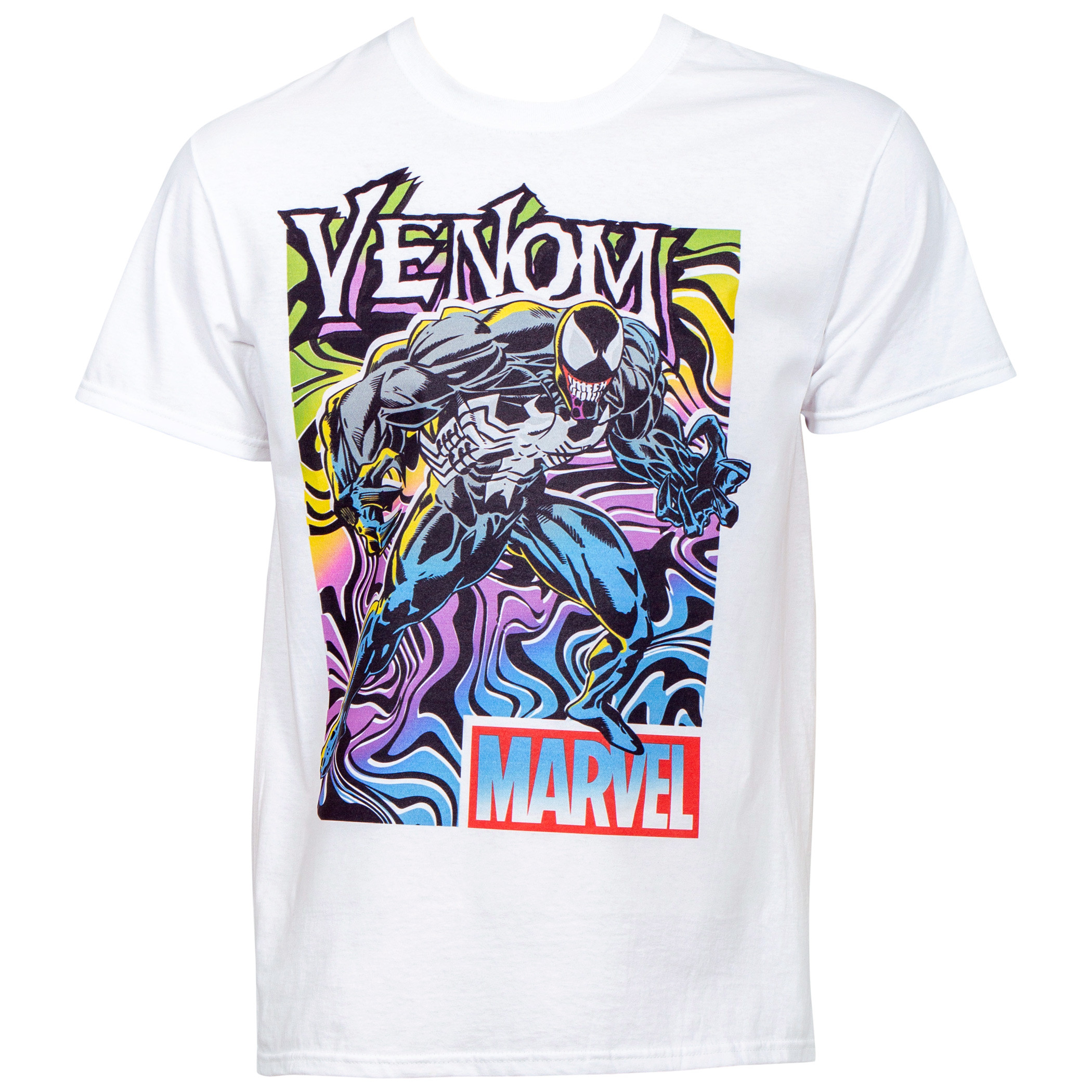 Marvel's Venom Neon Color Stance T-Shirt, White