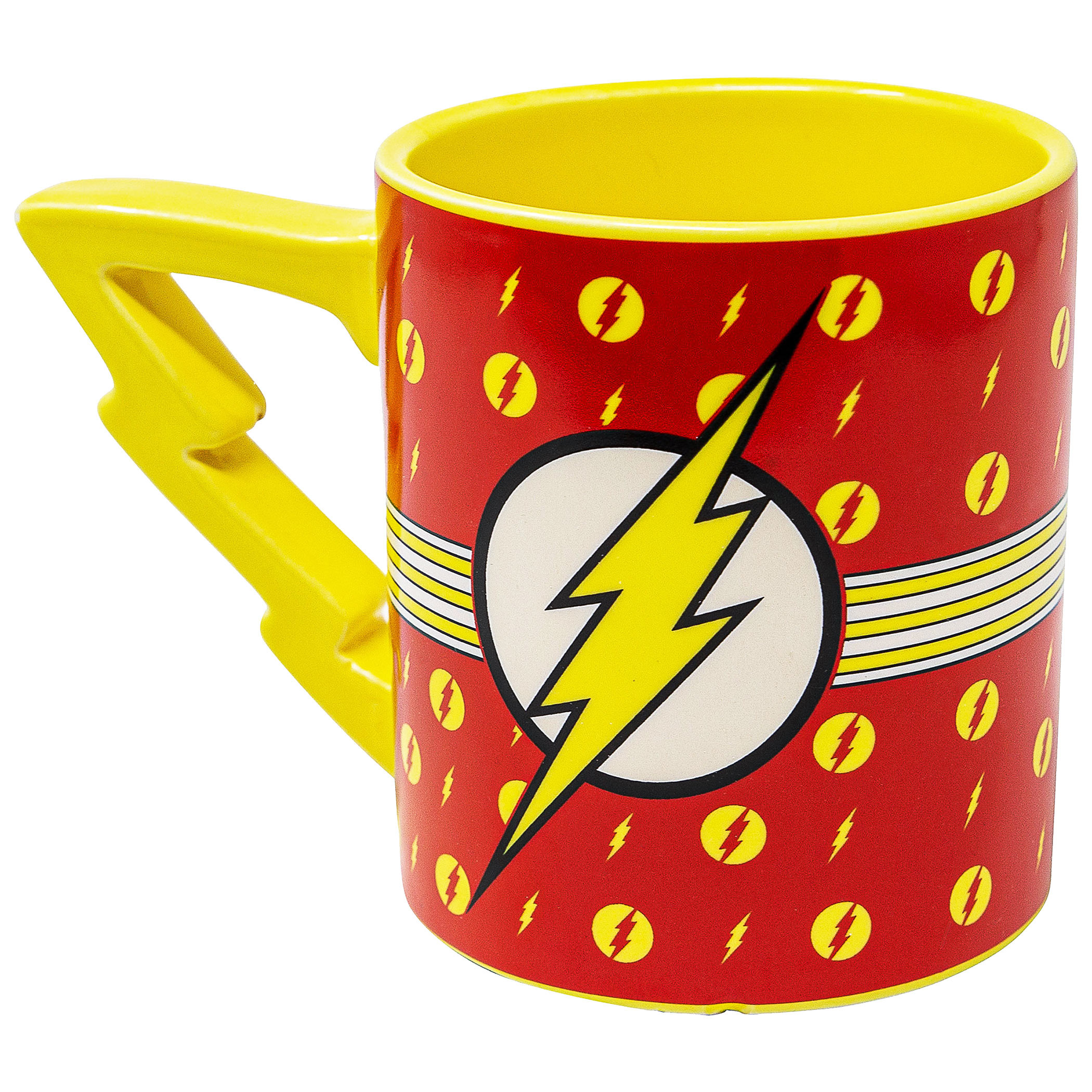 Flash Stripes Logo 20 oz Mug with Lightning Handle, Red