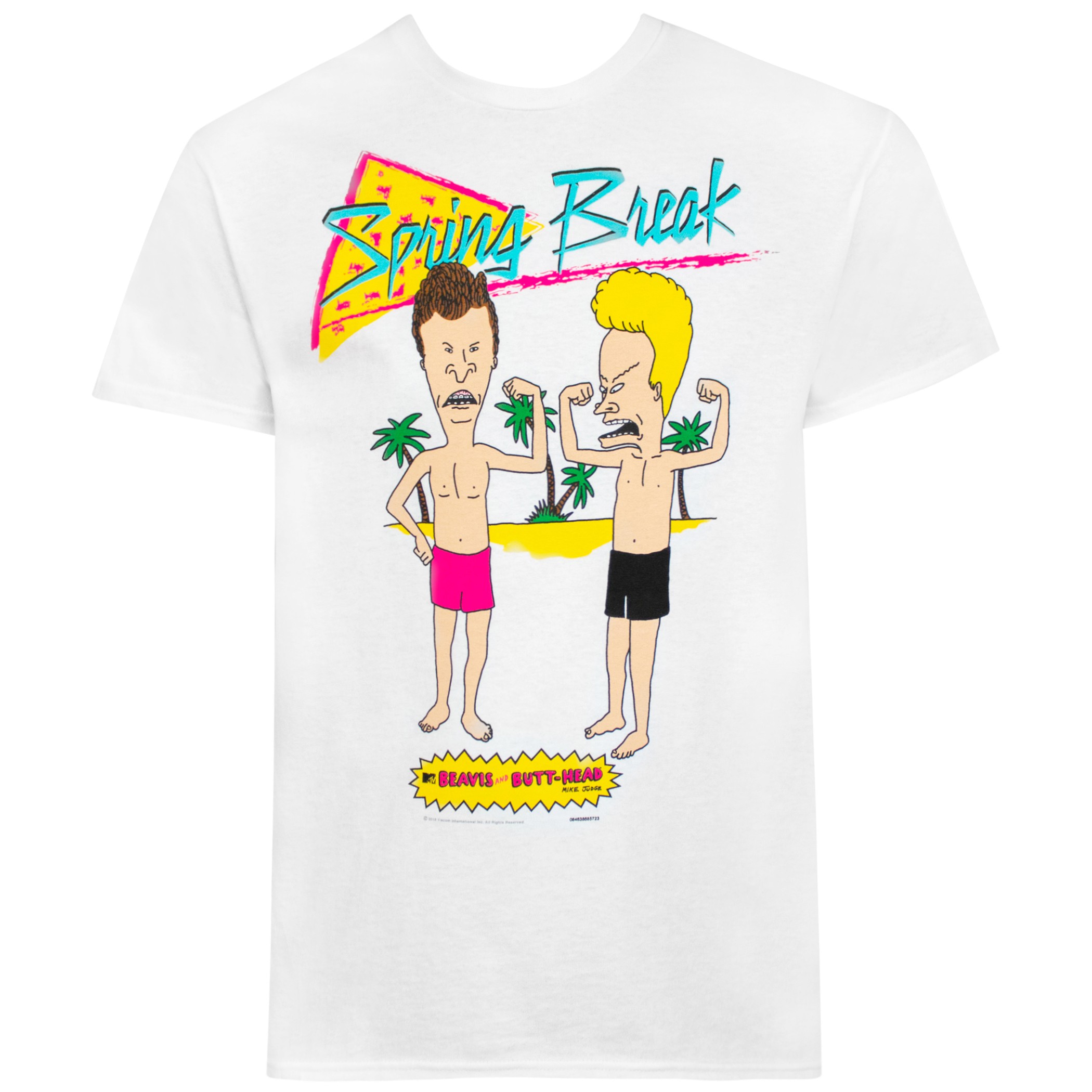Beavis And Butthead Spring Break White Tee Shirt