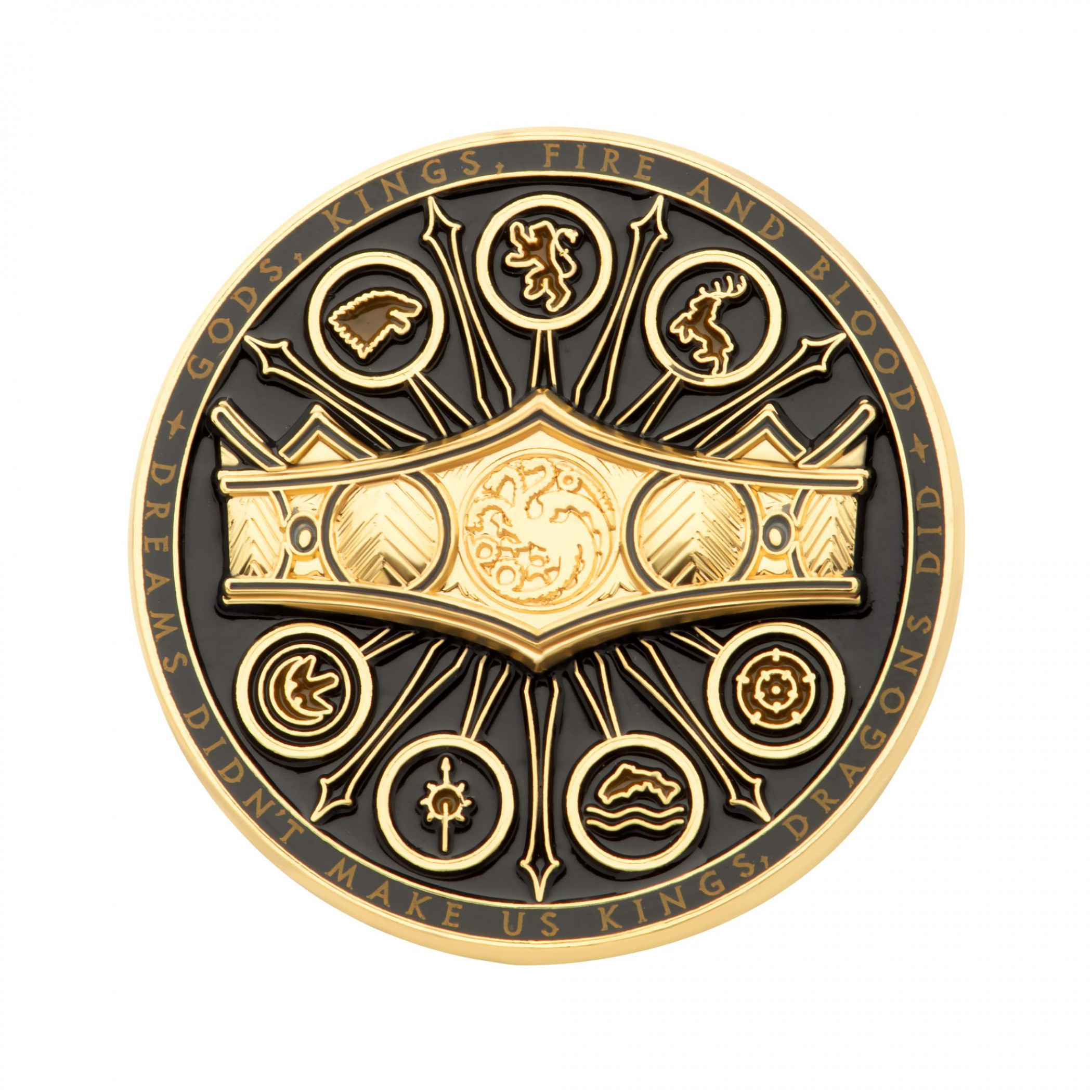 House of The Dragon Golden Crown Pin, Multi-Color