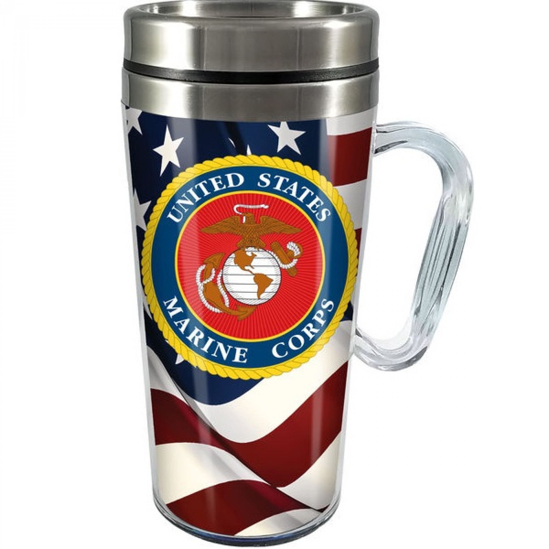 United States Marine Corps 14oz Stainless Steel and Acrylic Travel Mug