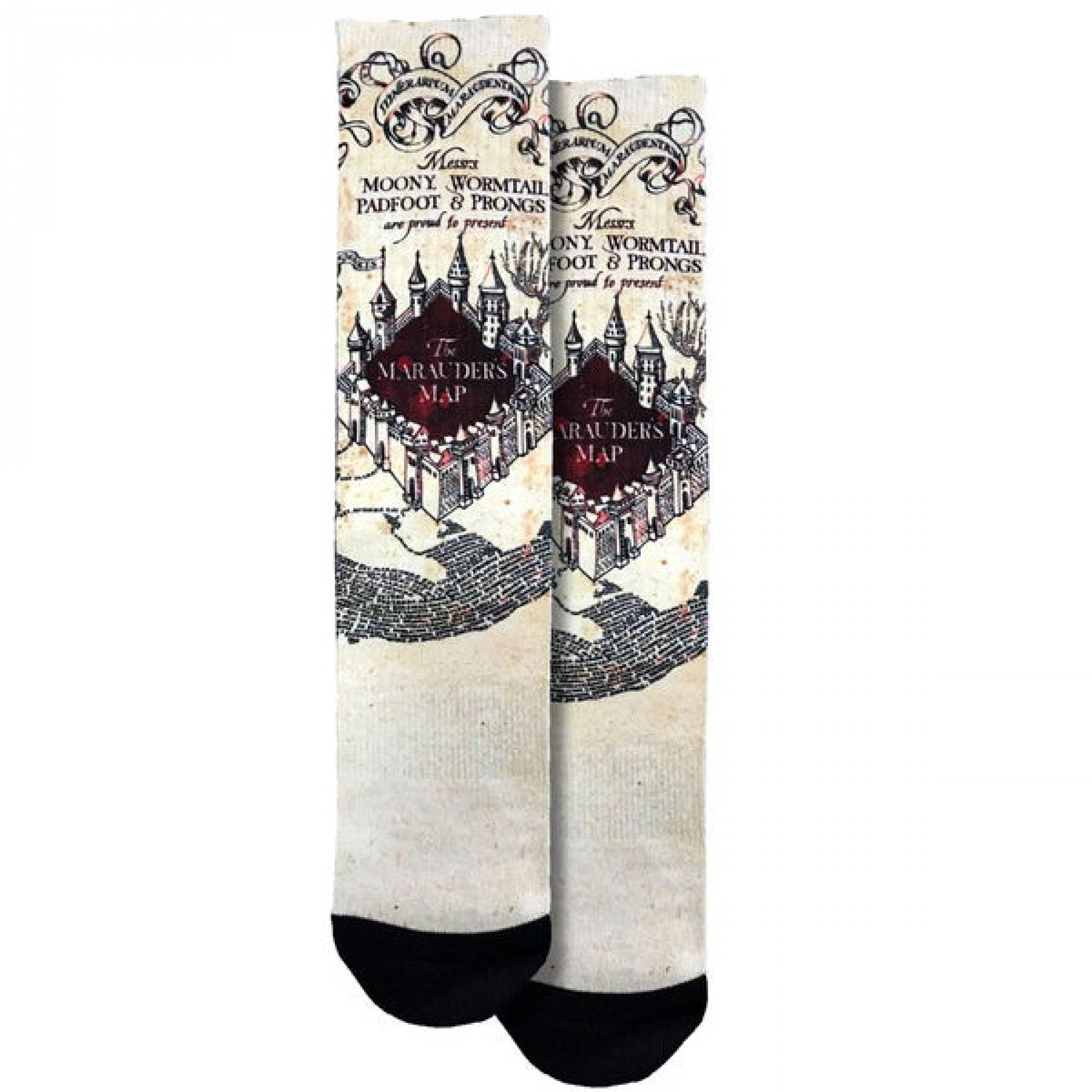 Harry Potter The Marauder's Map Crew Socks, Multi-Color