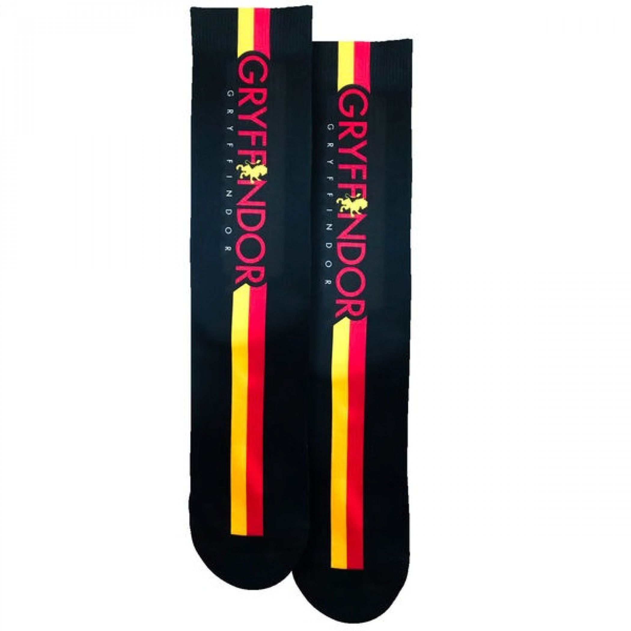 Harry Potter Gryffindor Text Crew Socks, Black