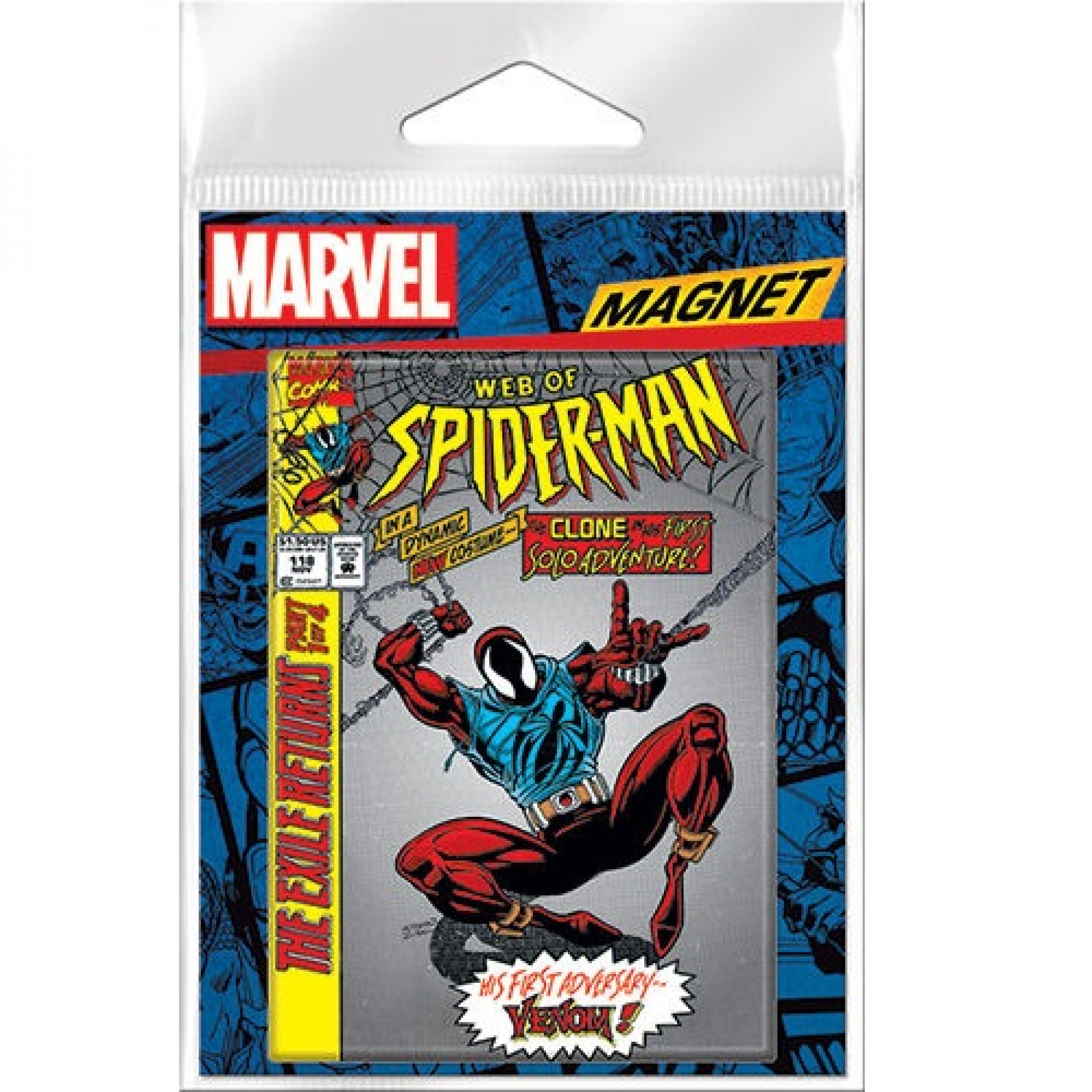 The Exile Returns Web of Spiderman Carded Magnet, Grey