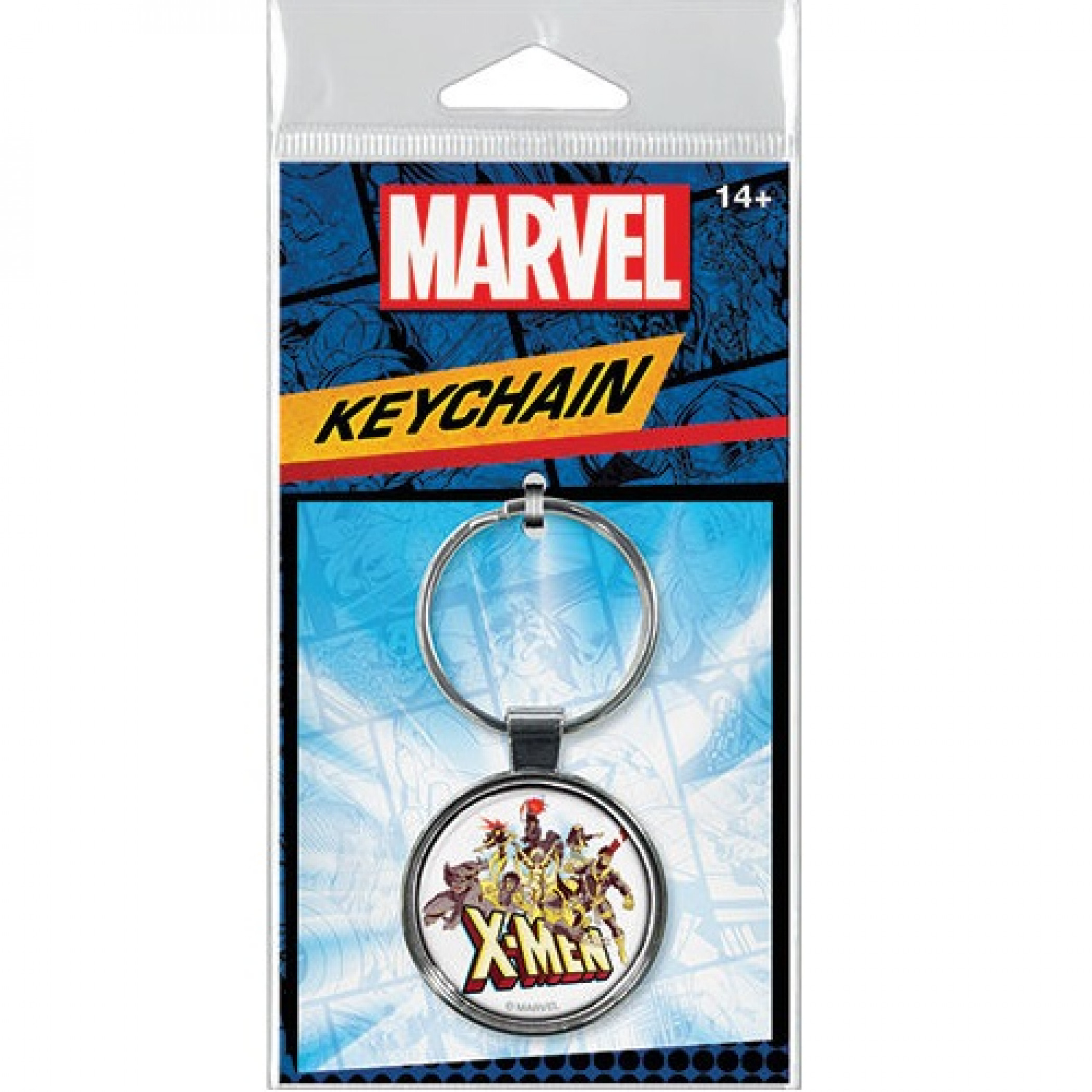 Marvel X-Men Cartoon Group Keychain, Silver