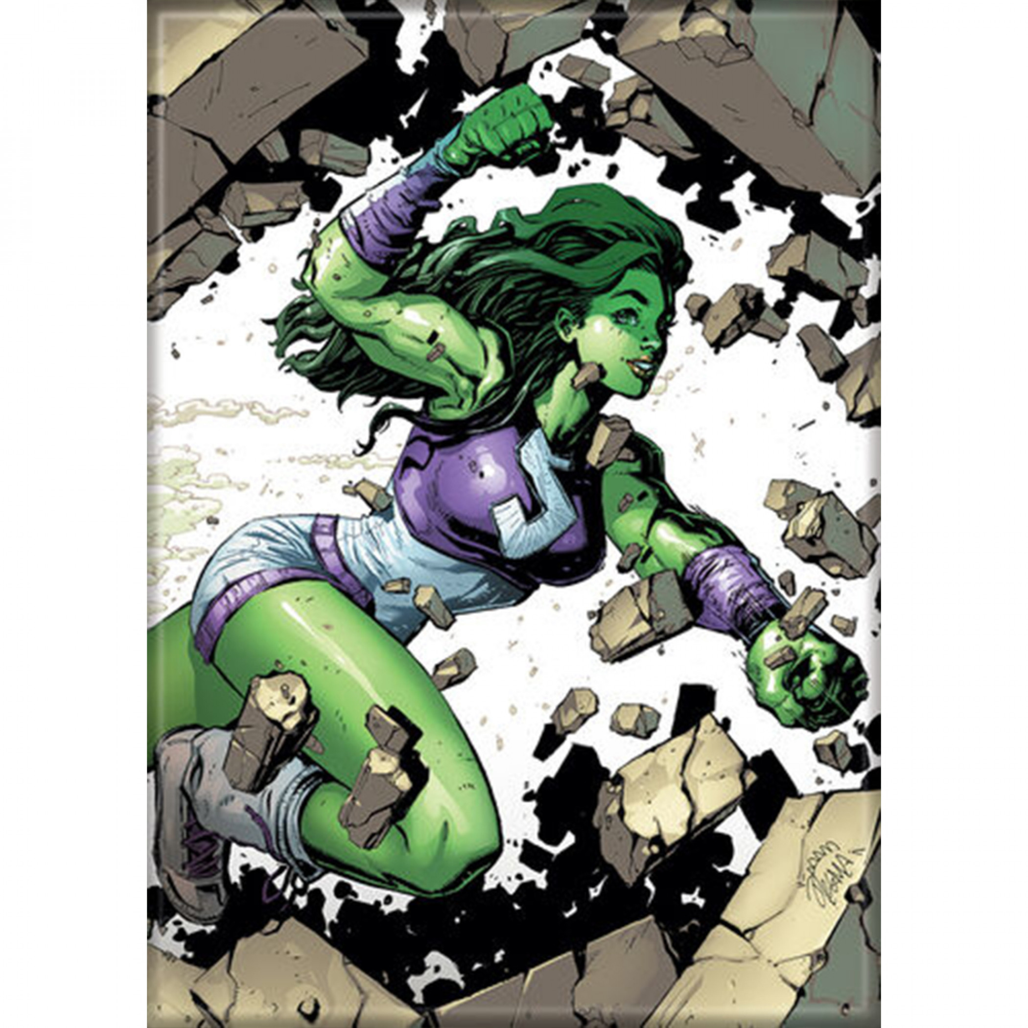 Marvel Comics She-Hulk Character Smash Magnet, Green