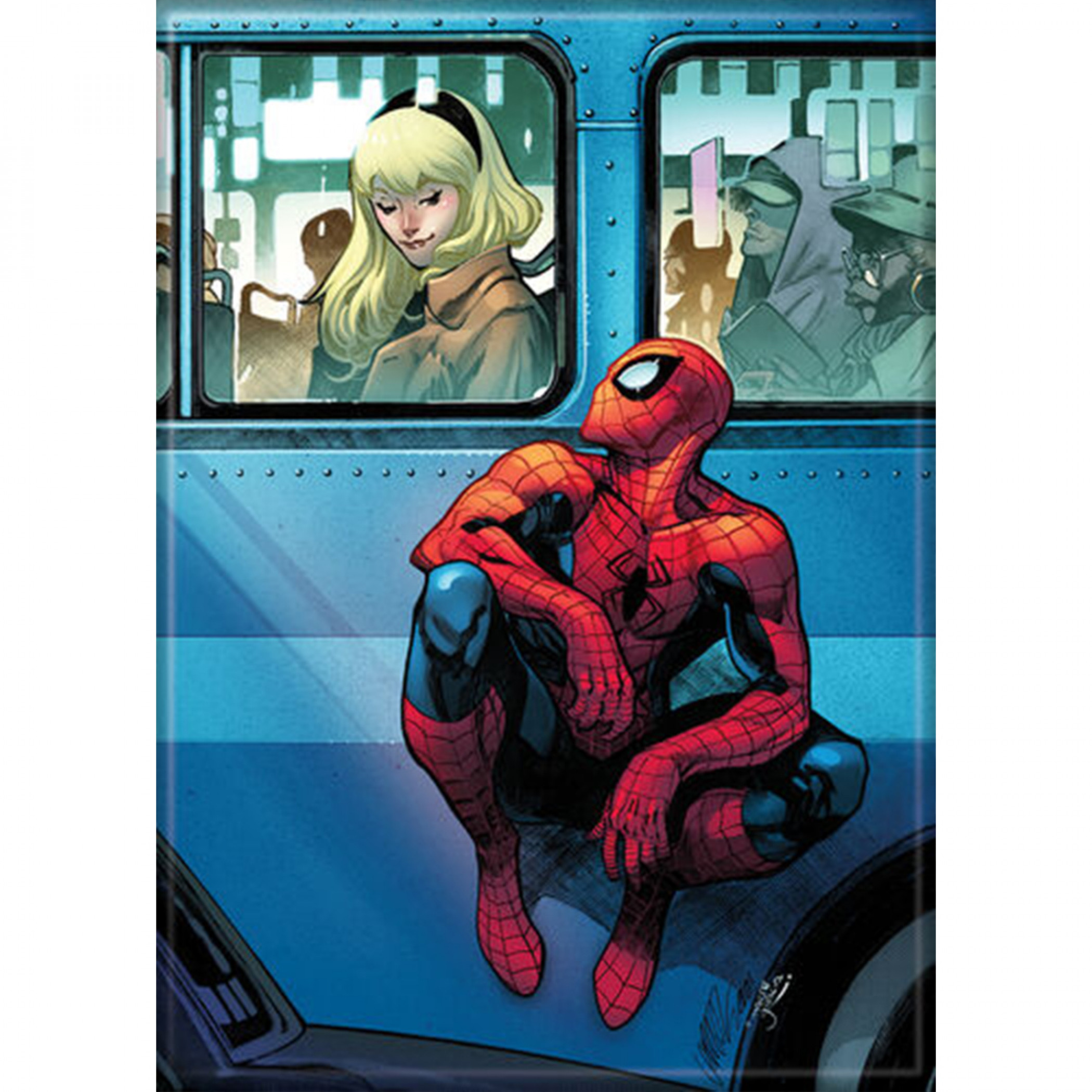Marvel Comics Spider-Man and Gwen Magnet, Blue