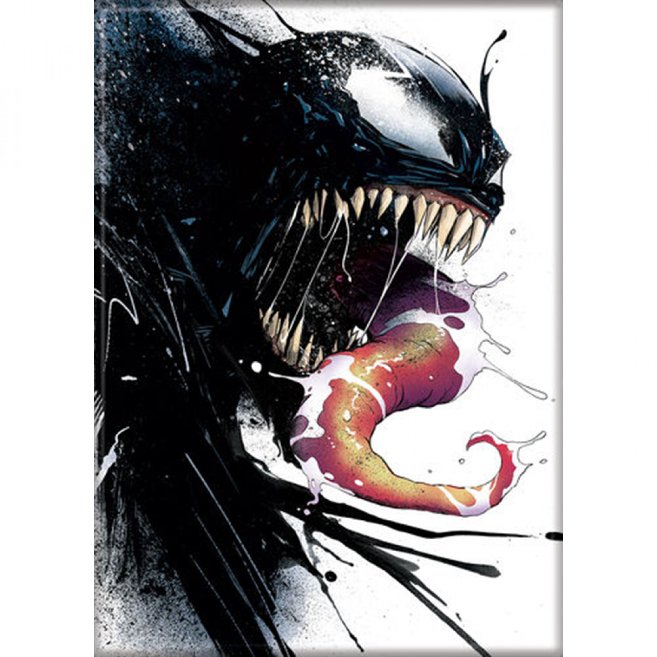 Marvel Comics Venom Character Portrait Symbiote Ink Blot Magnet, Black