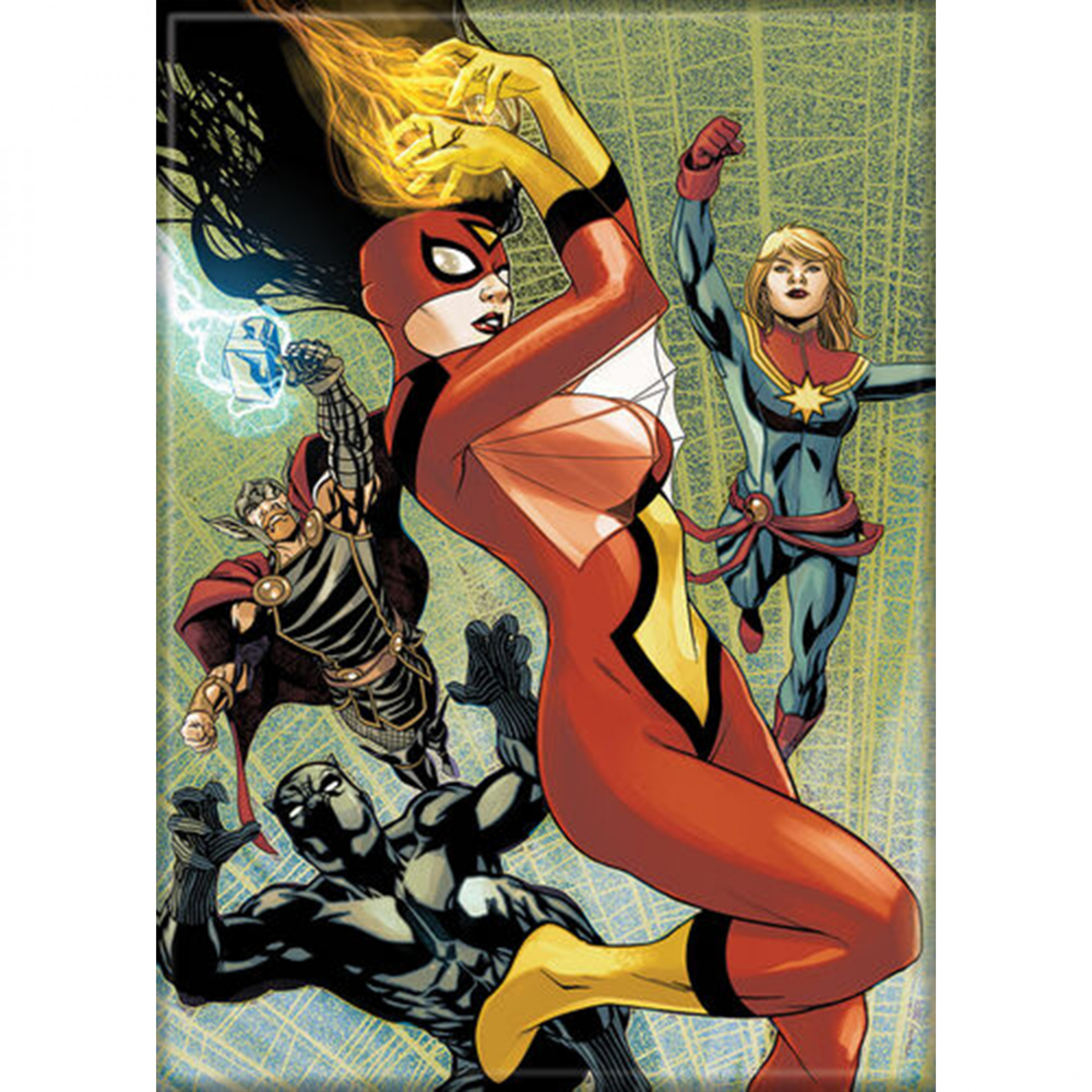 Marvel Comics Avengers Issue #32 Spider-Woman Comic Cover Magnet, Multi-Color