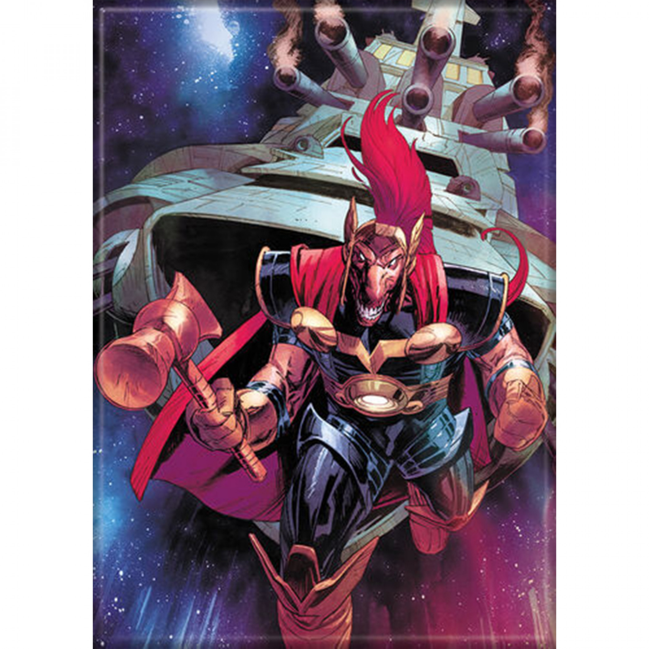 Marvel Comics Earth-616 Thor Beta Ray Bill Character Magnet, Multi-Color