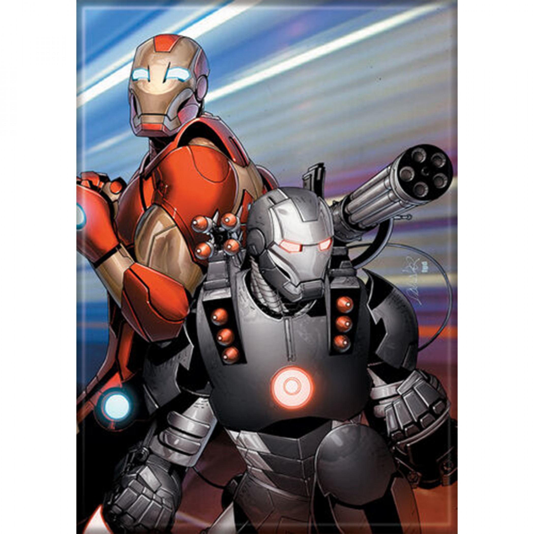 Marvel Comics Ultimate Iron Man & War Machine Characters Magnet, Multi-Color