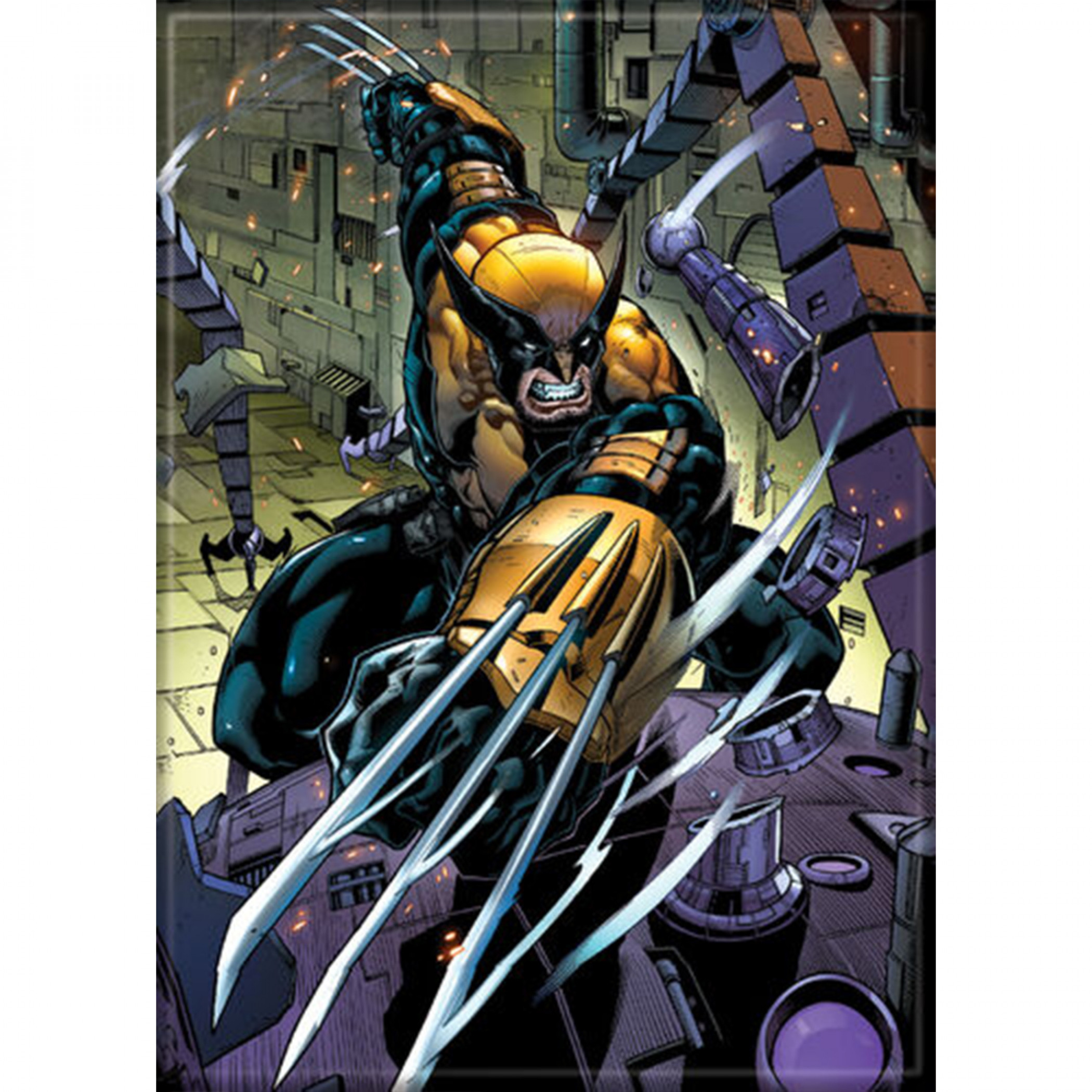 Marvel Comics X-Men Wolverine Character Slice Magnet, Multi-Color