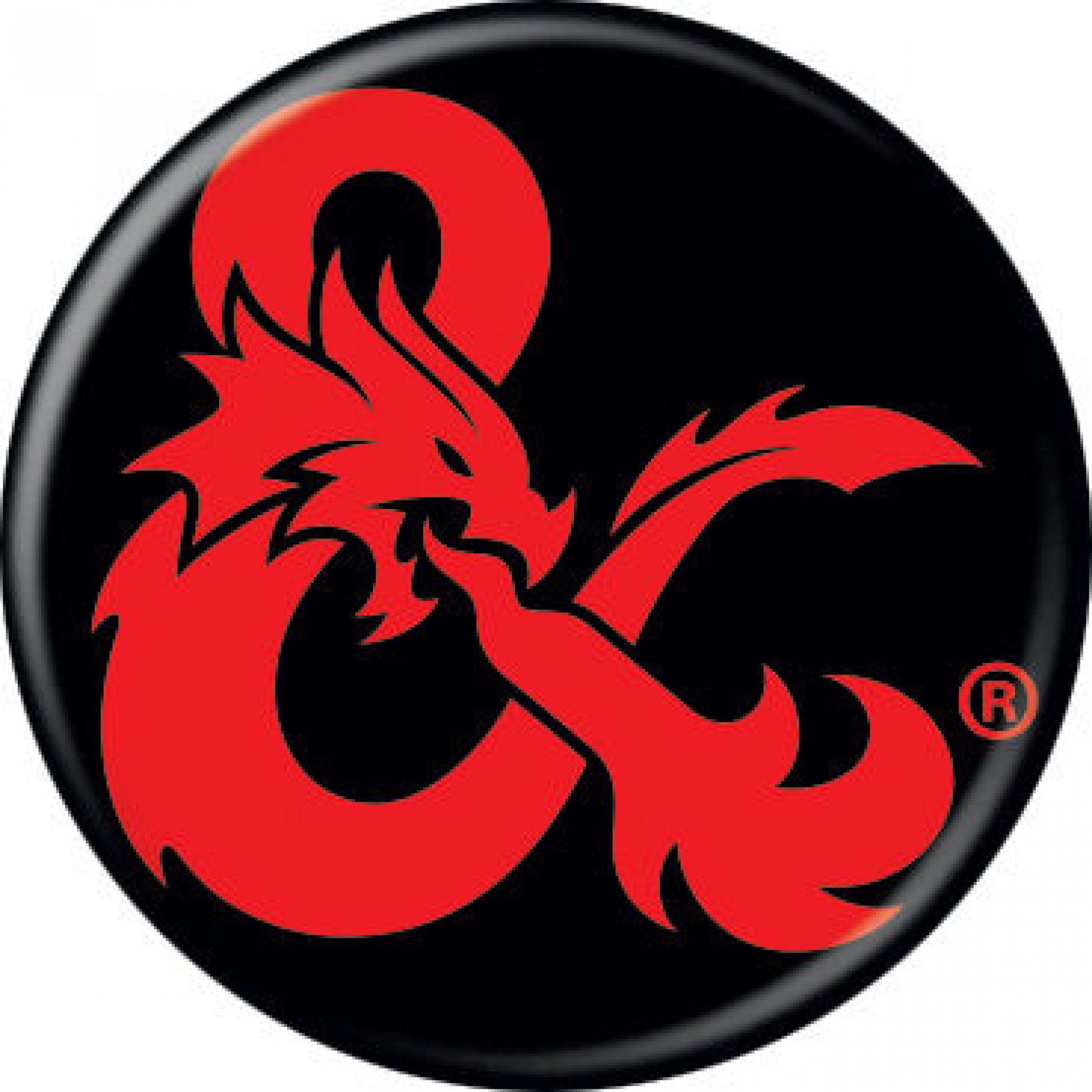 Dungeons & Dragons Ampersand Logo Button, Multi-Color