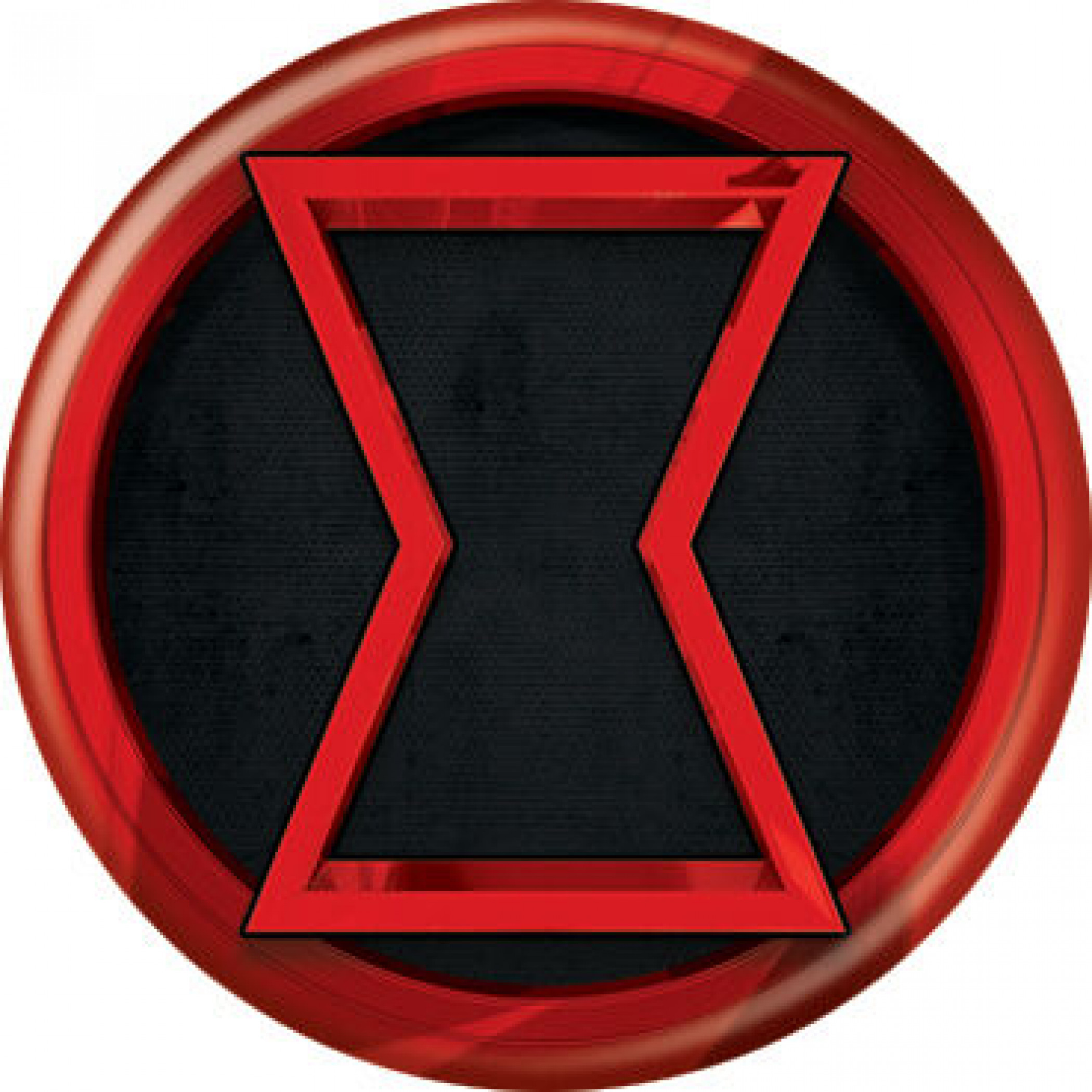 Black Widow Movie Symbol Button, Black
