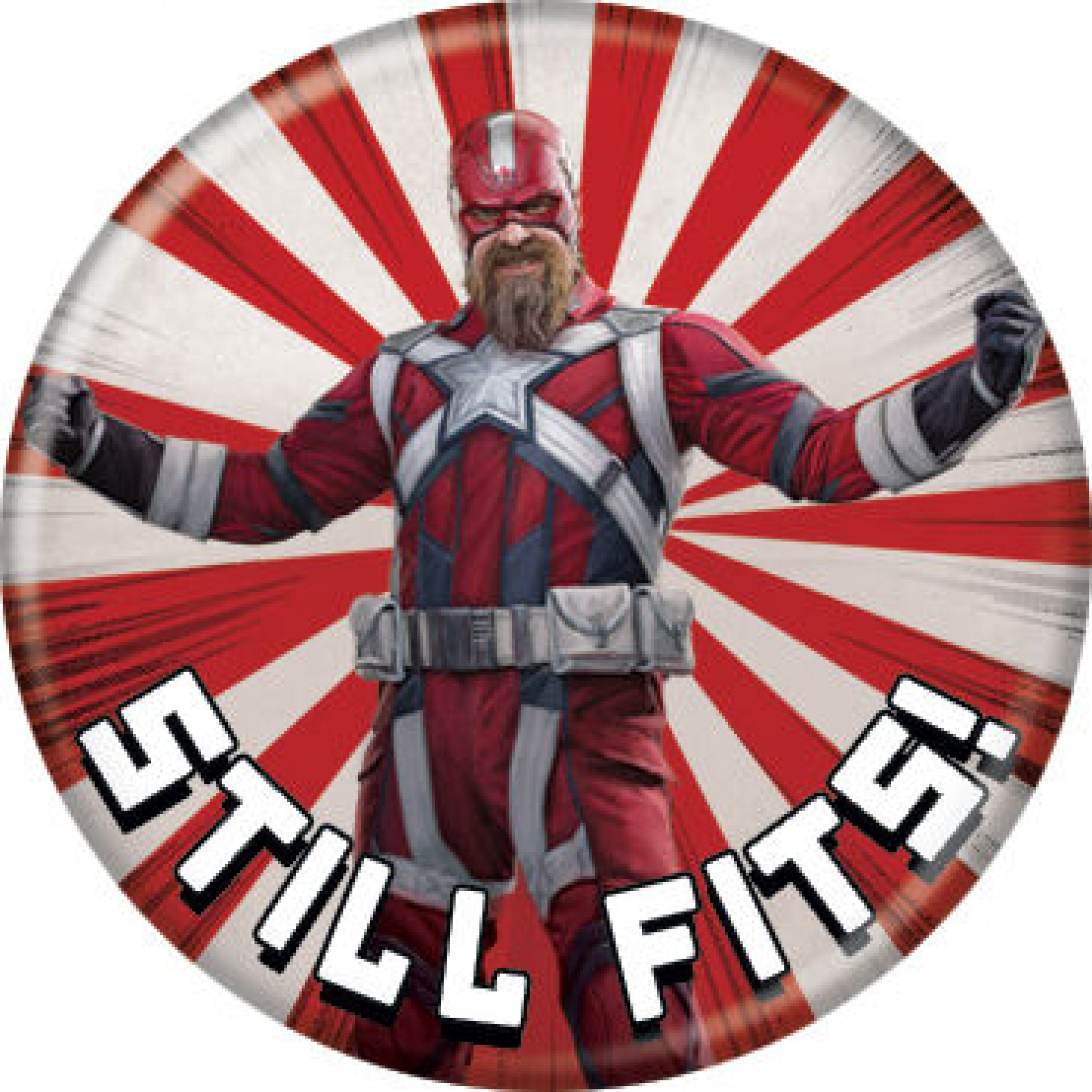 Black Widow Movie The Red Guardian Still Fits! Button, Multi-Color