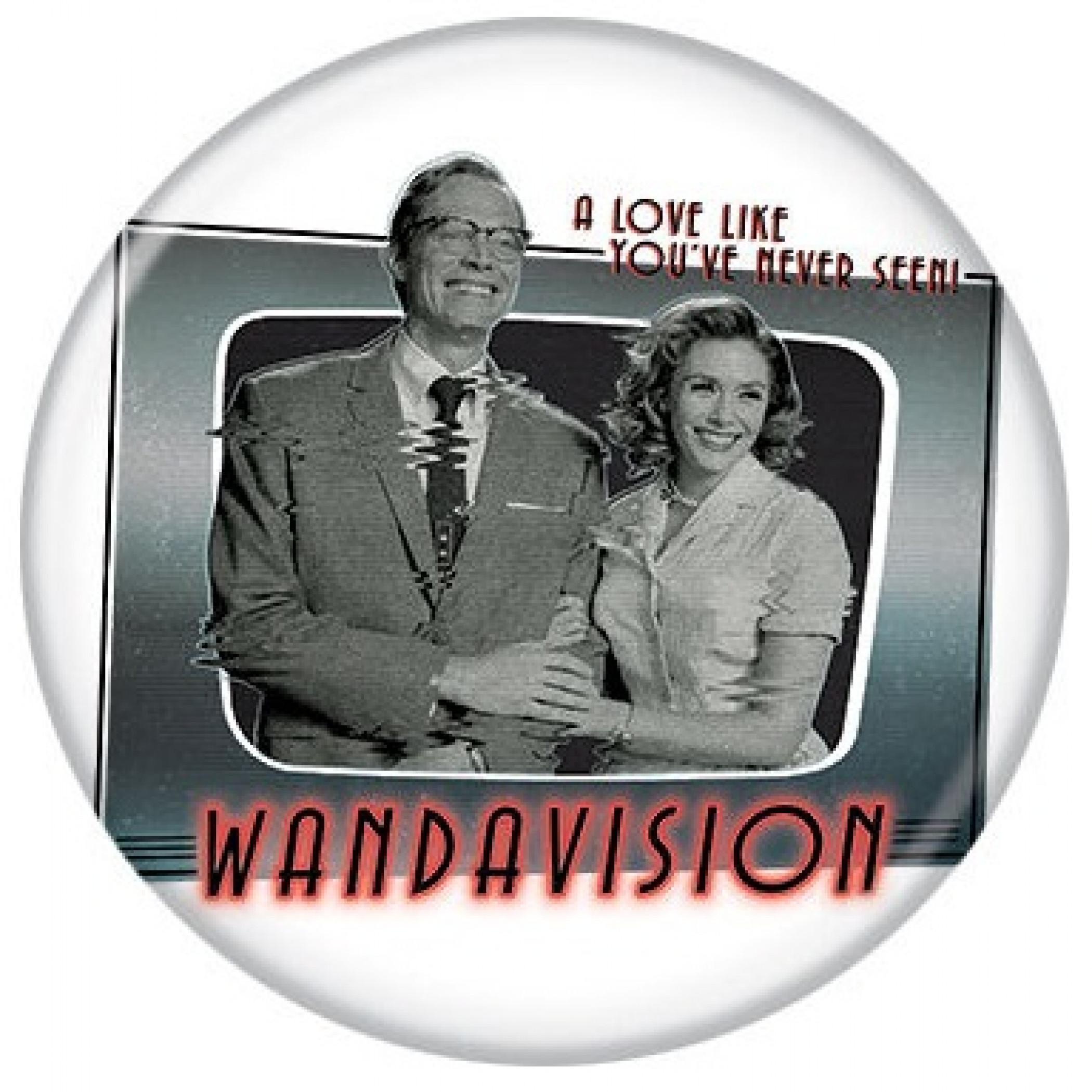 WandaVision A Love Like You've Never Seen! Button, Multi-Color