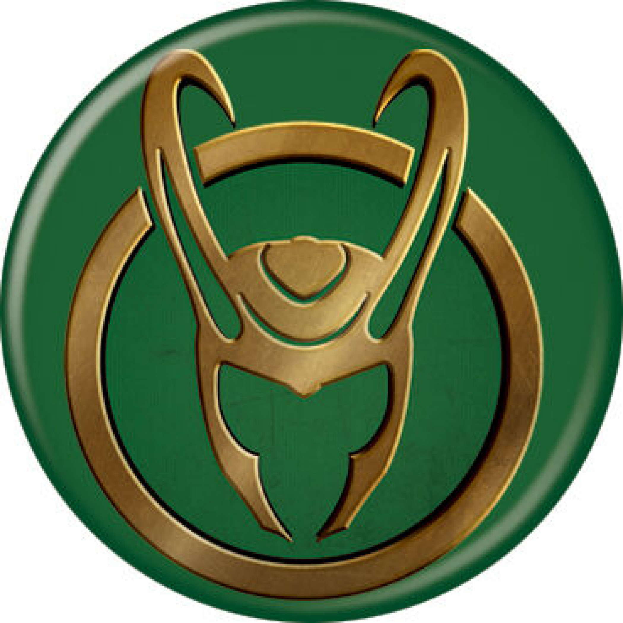 Marvel Studios Loki Series Helmet Symbol Button, Multi-Color