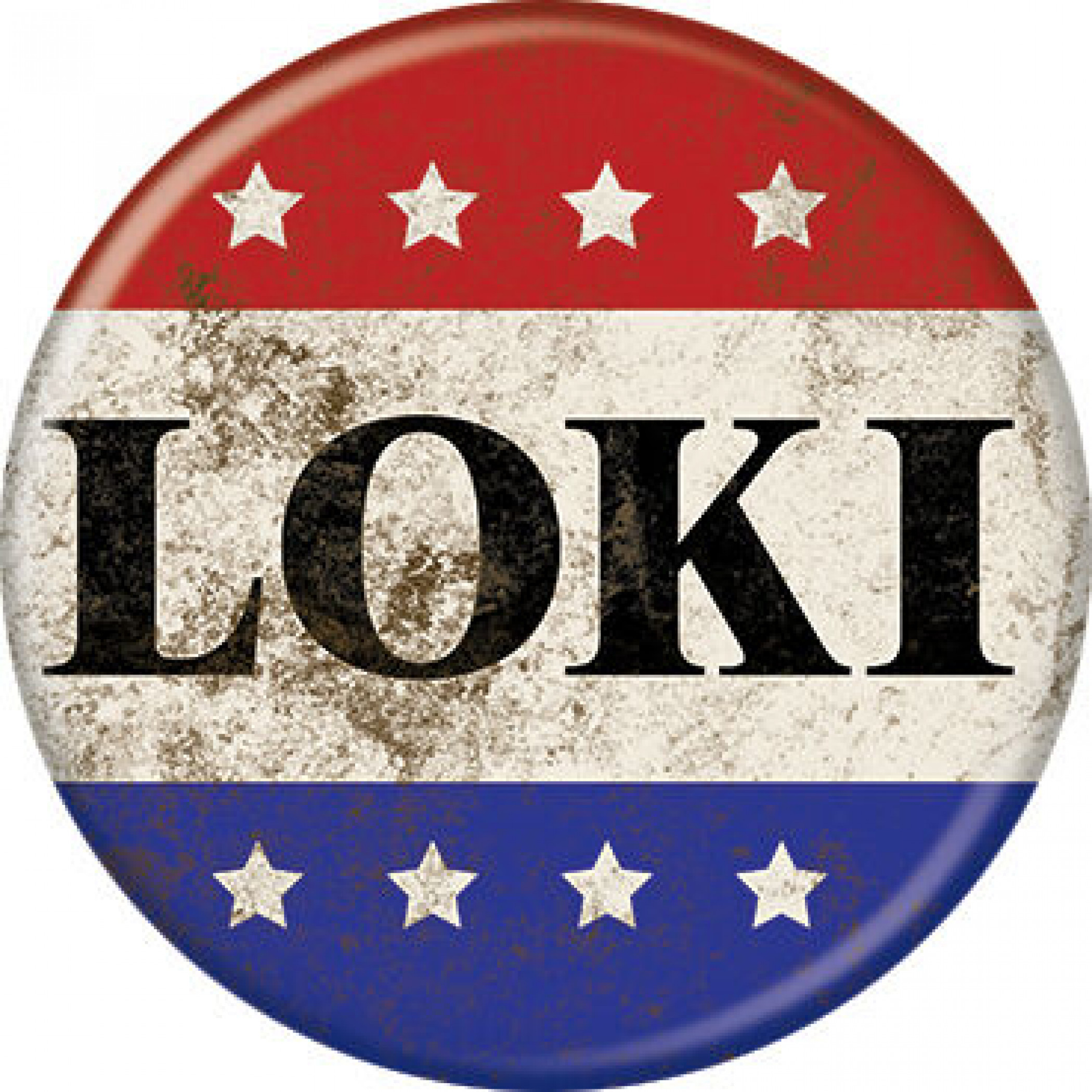 Marvel Studios Loki Series Loki For President Button, Multi-Color