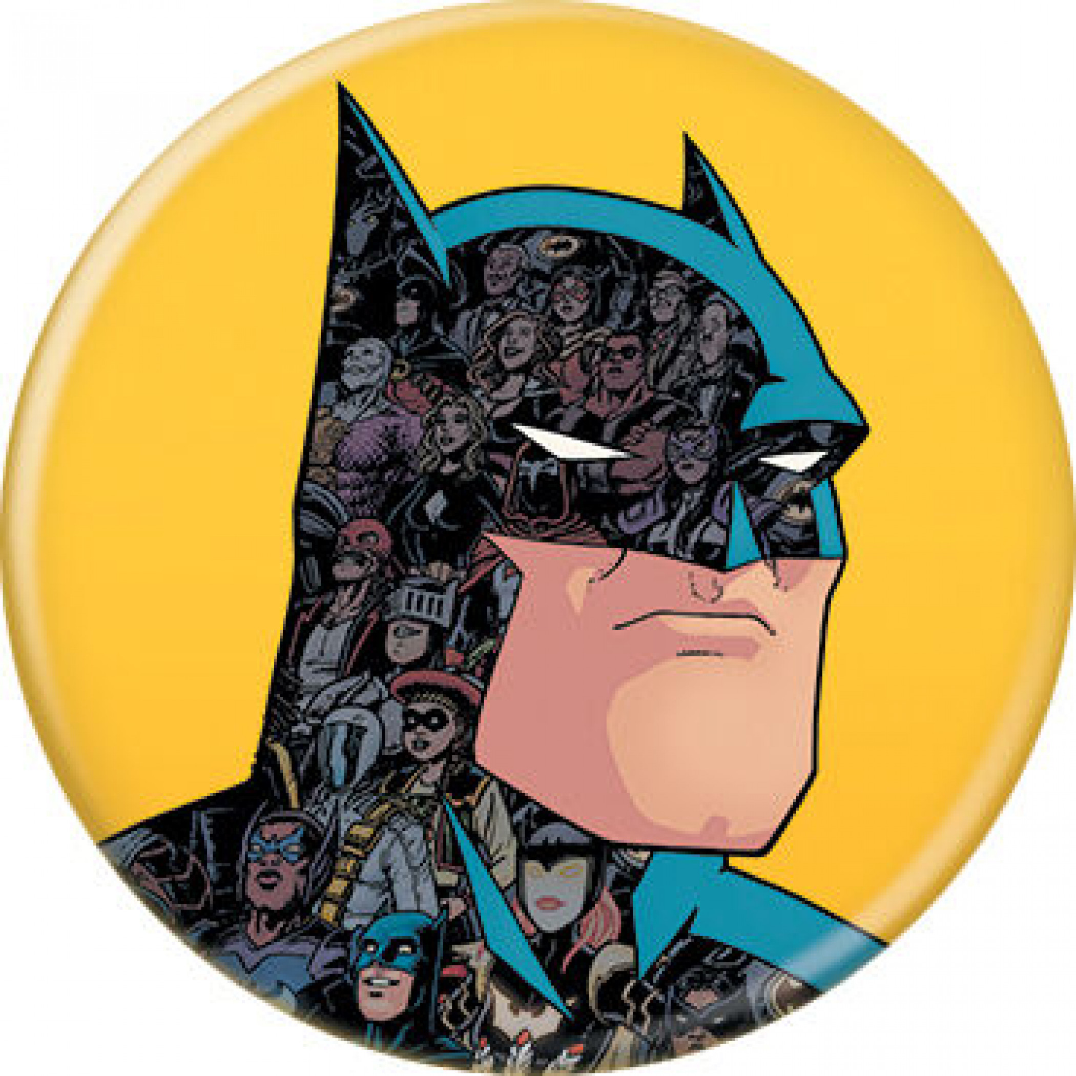 Batman Character Portrait w/Allies Button, Yellow