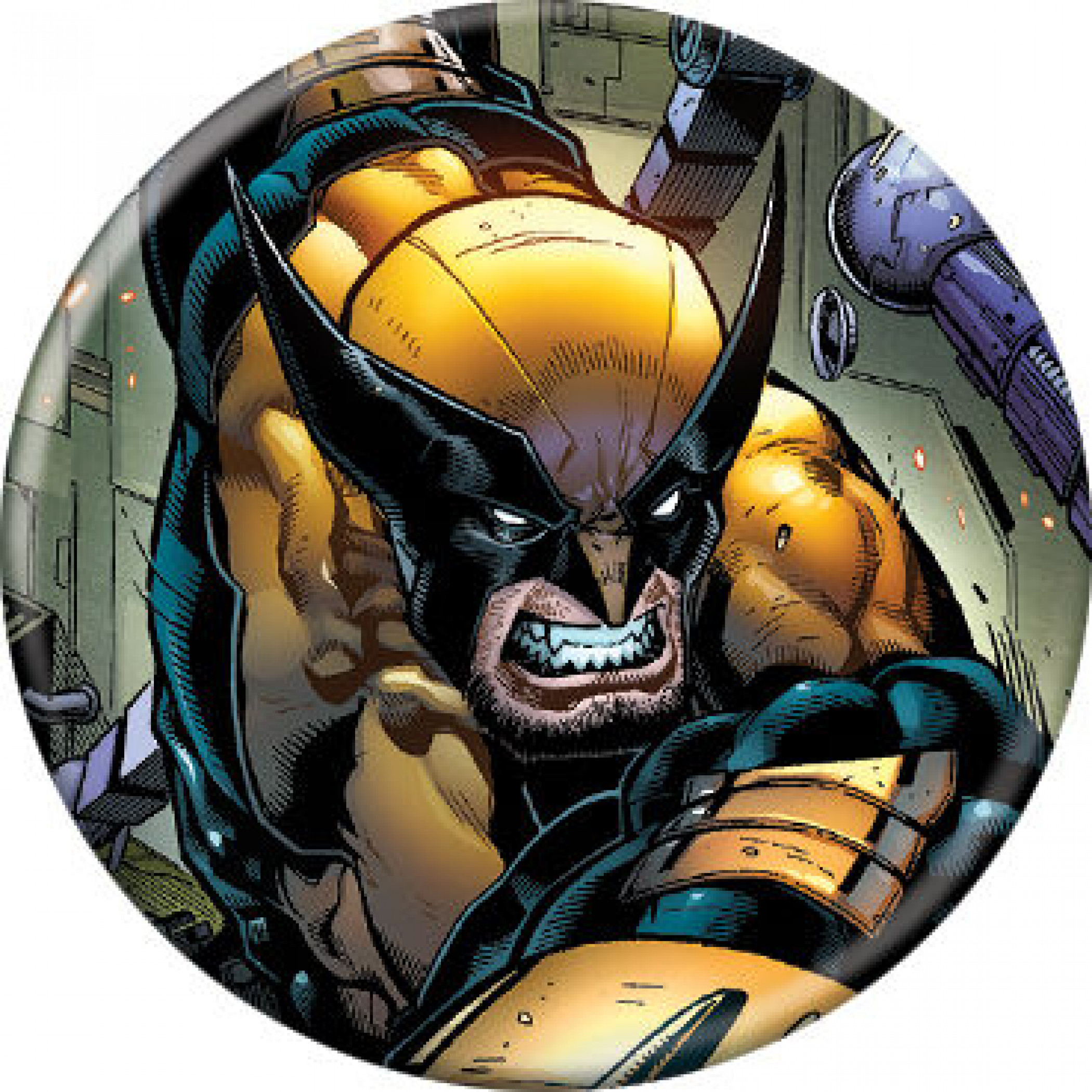 Marvel Comics X-Men Wolverine Character Portrait Button, Multi-Color