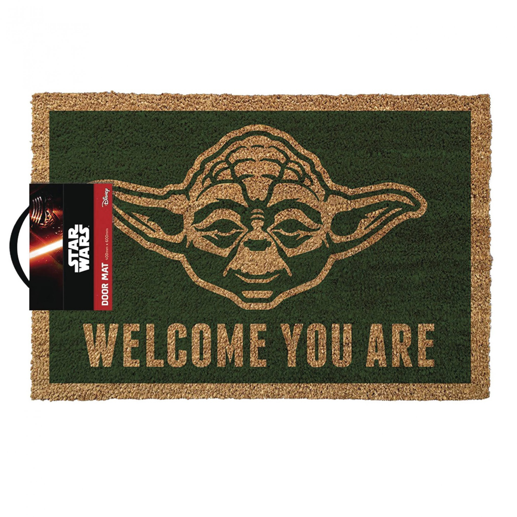 Star Wars Yoda Welcome You Are 17'x 29' Doormat with Non-skid Back, Multi-Color