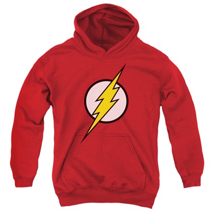 The Flash Classic Logo Youth Hoodie, Red