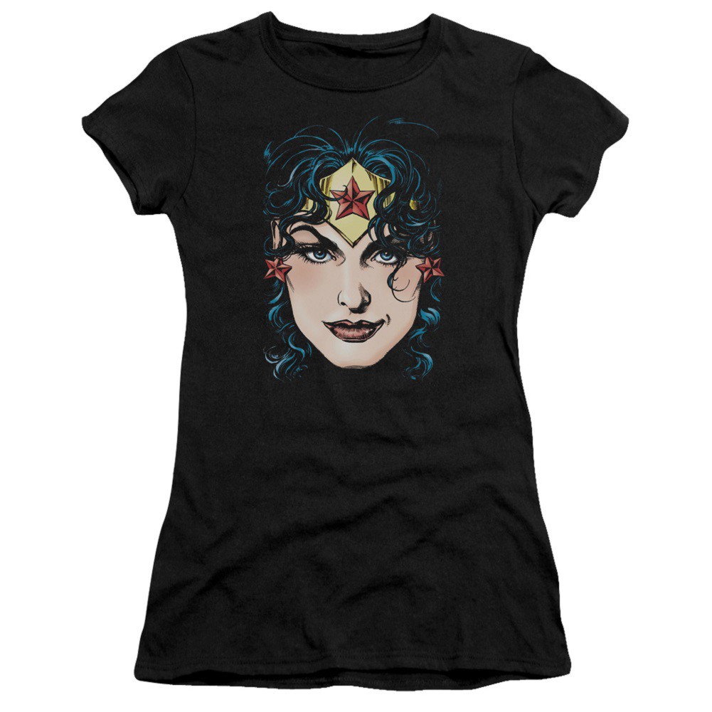 Wonder Woman Portrait Women's Black Tshirt, Black