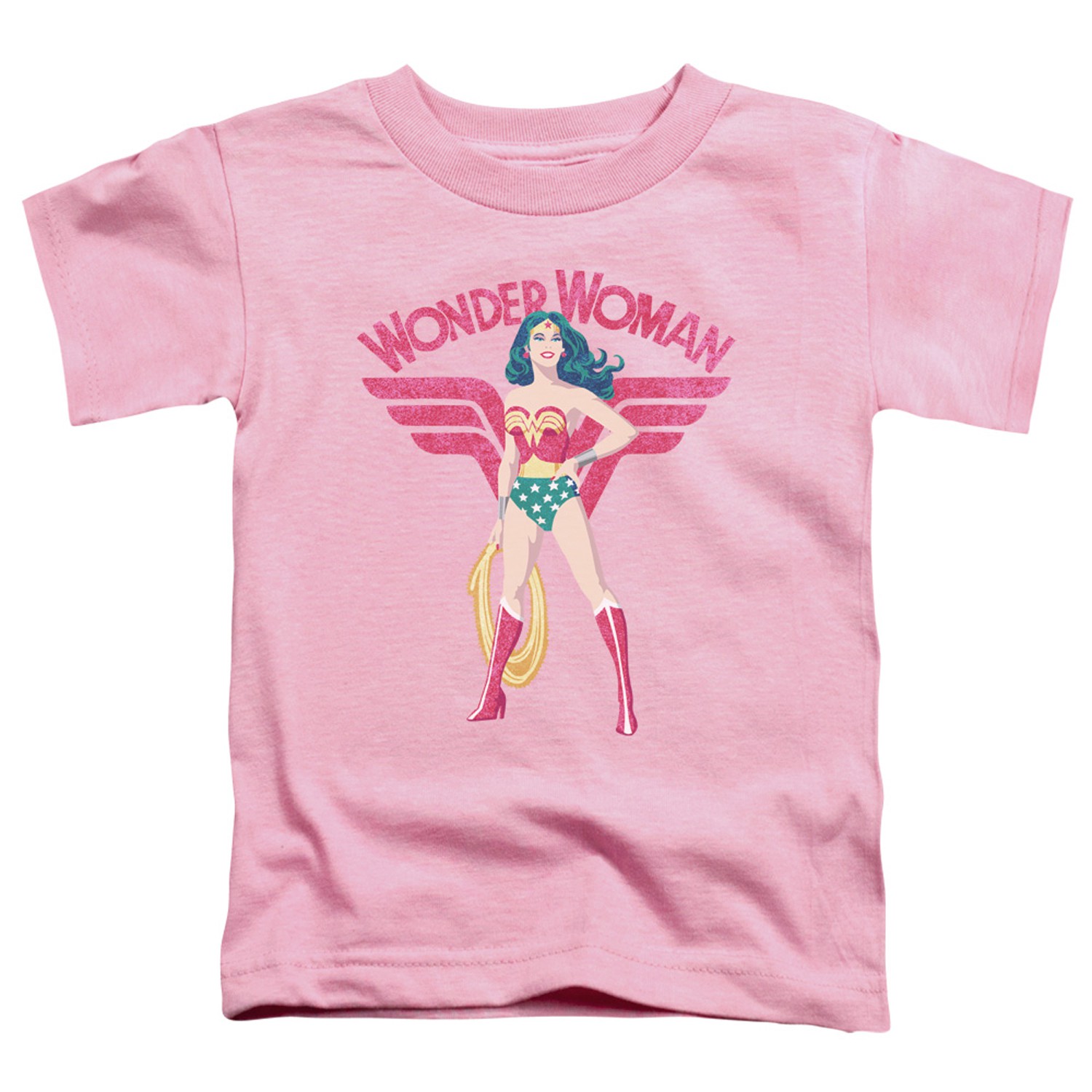 Wonder Woman Sparkle Pink Toddlers Tshirt, Pink