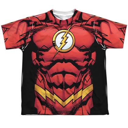 The Flash New 52 Youth Costume Tee, Red