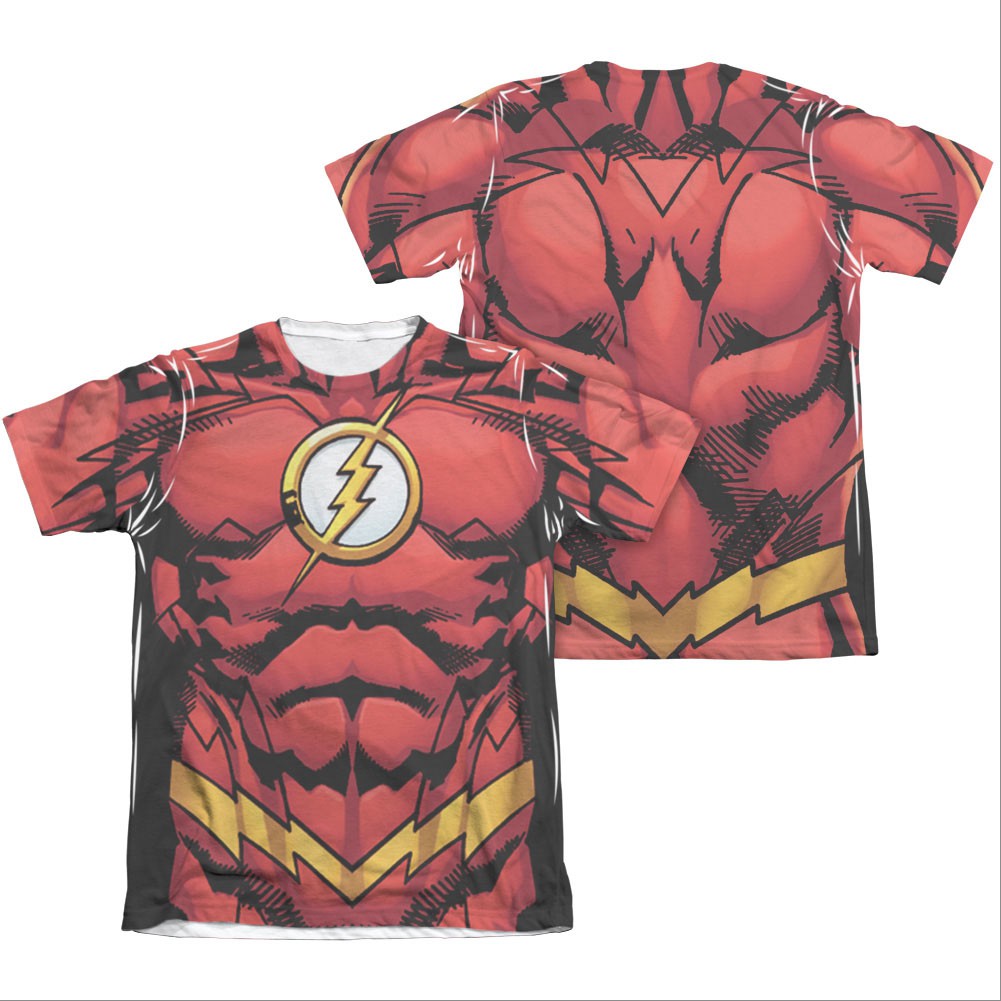 The Flash Muscle Two-Sided Costume Sublimation T-Shirt, Red