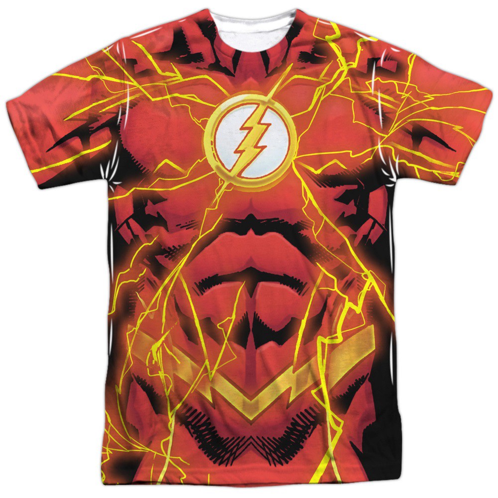 Flash 52 Lightning Bolt Men's Costume T-Shirt, Red