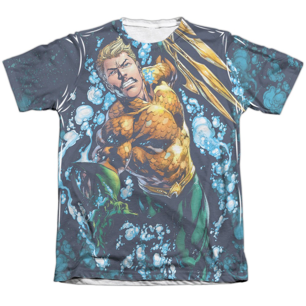 Aquaman Trident Sublimation T-Shirt, White