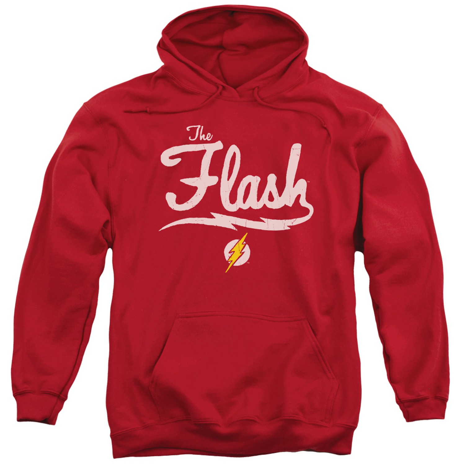The Flash Old School Adult Hoodie, Red