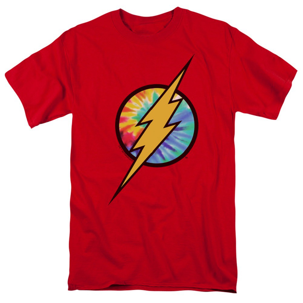 The Flash Tie Dye Logo Red Tshirt, Red