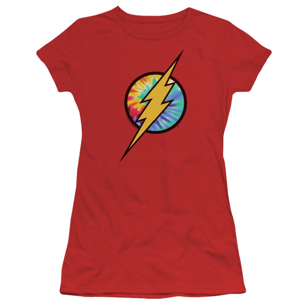 The Flash Tie Dye Logo Women's Tshirt, Red