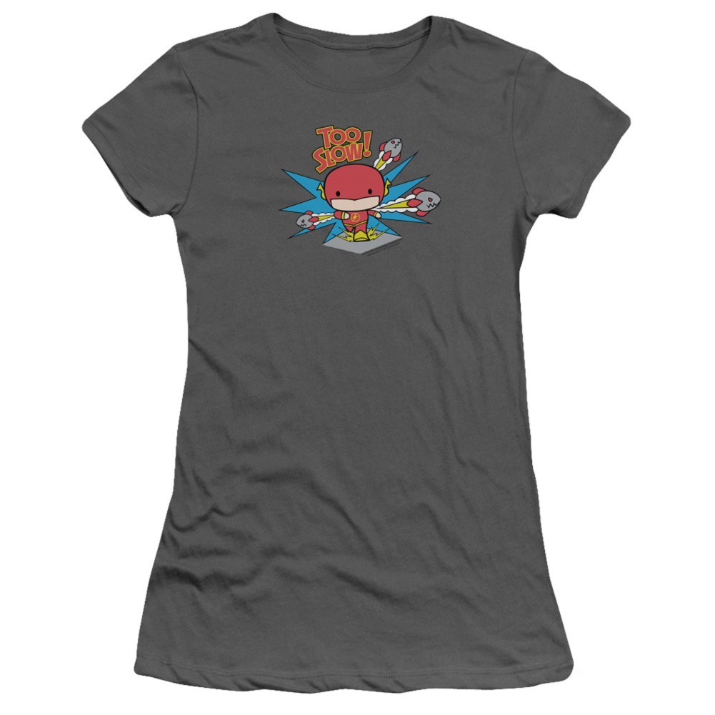 The Flash Too Slow Chibi Women's Tshirt, Grey