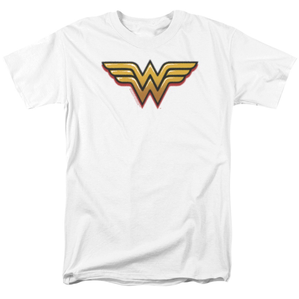 Wonder Woman Airbrushed Logo White Tshirt