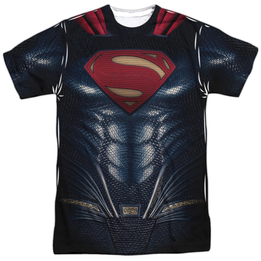 Superman Justice League Front and Back Print Costume Tee, Blue