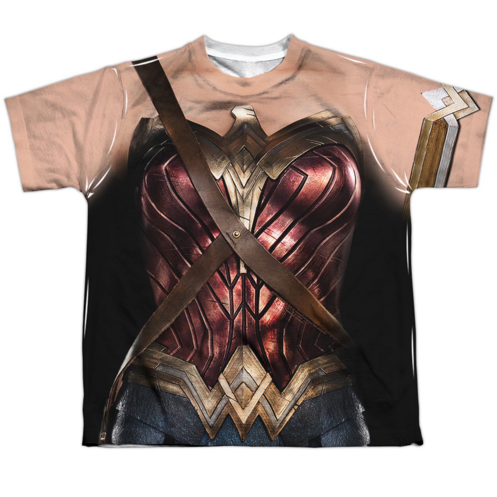 Wonder Woman Justice League Youth Costume Tee, Red