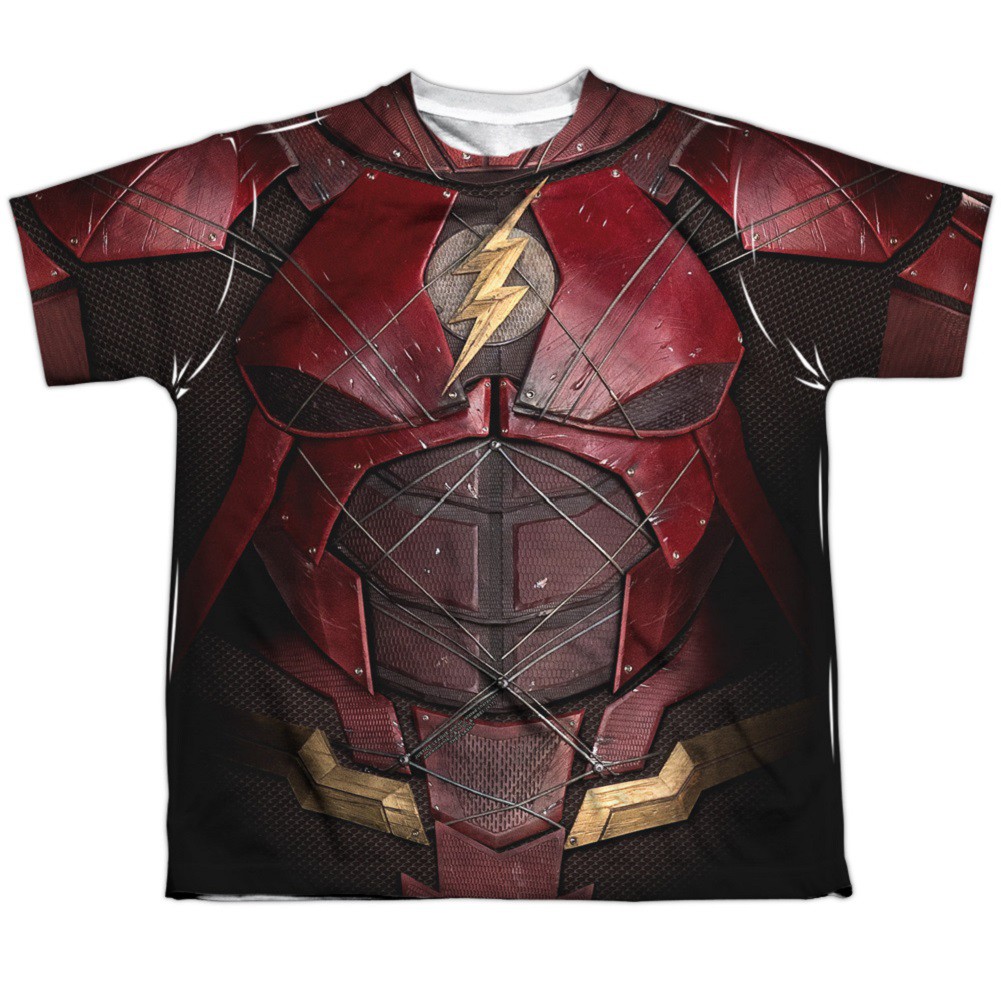 The Flash Justice League Youth Costume Tee, Red