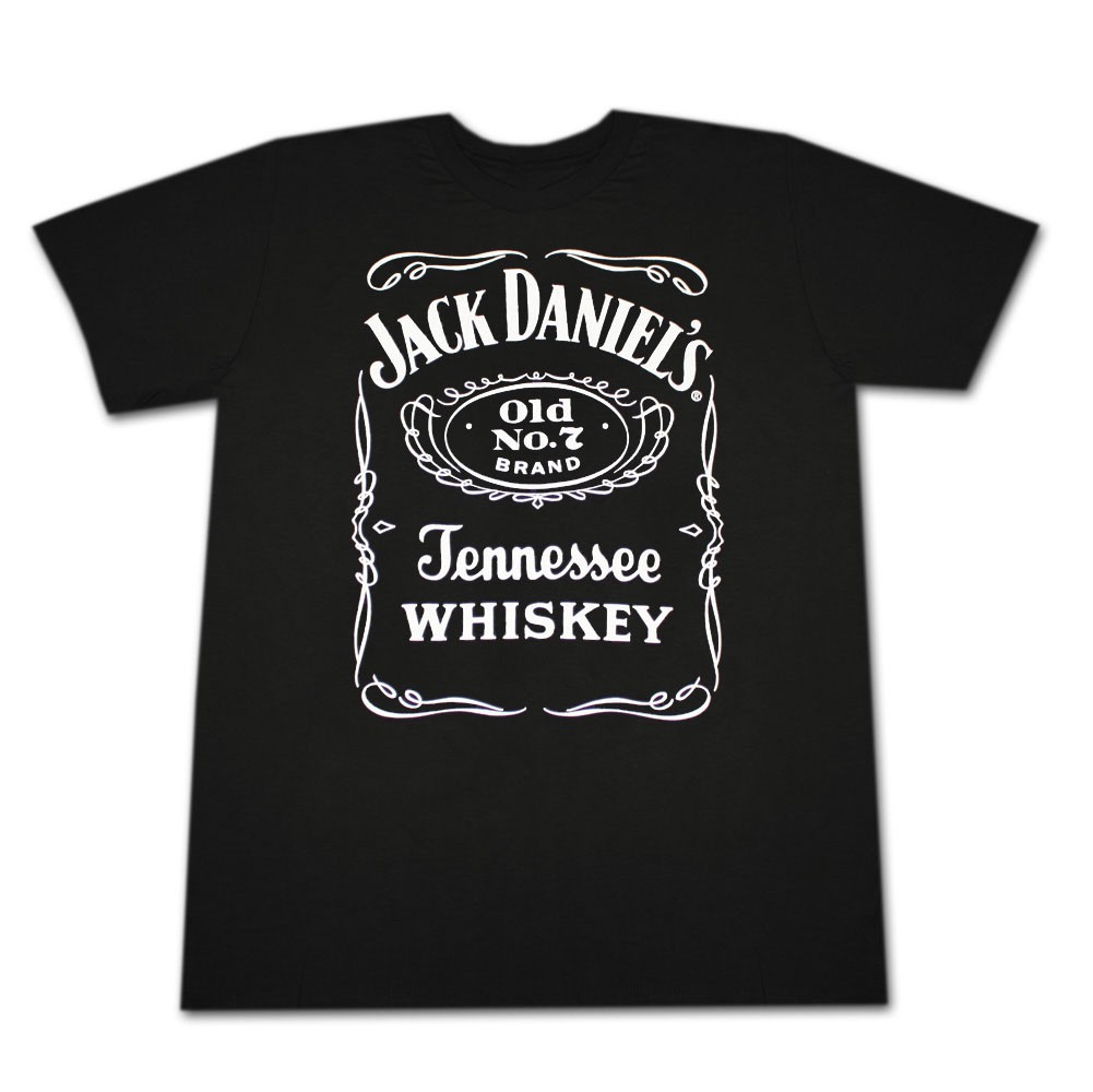 Jack Daniel's Old No. 7 Label Men's Black T-Shirt