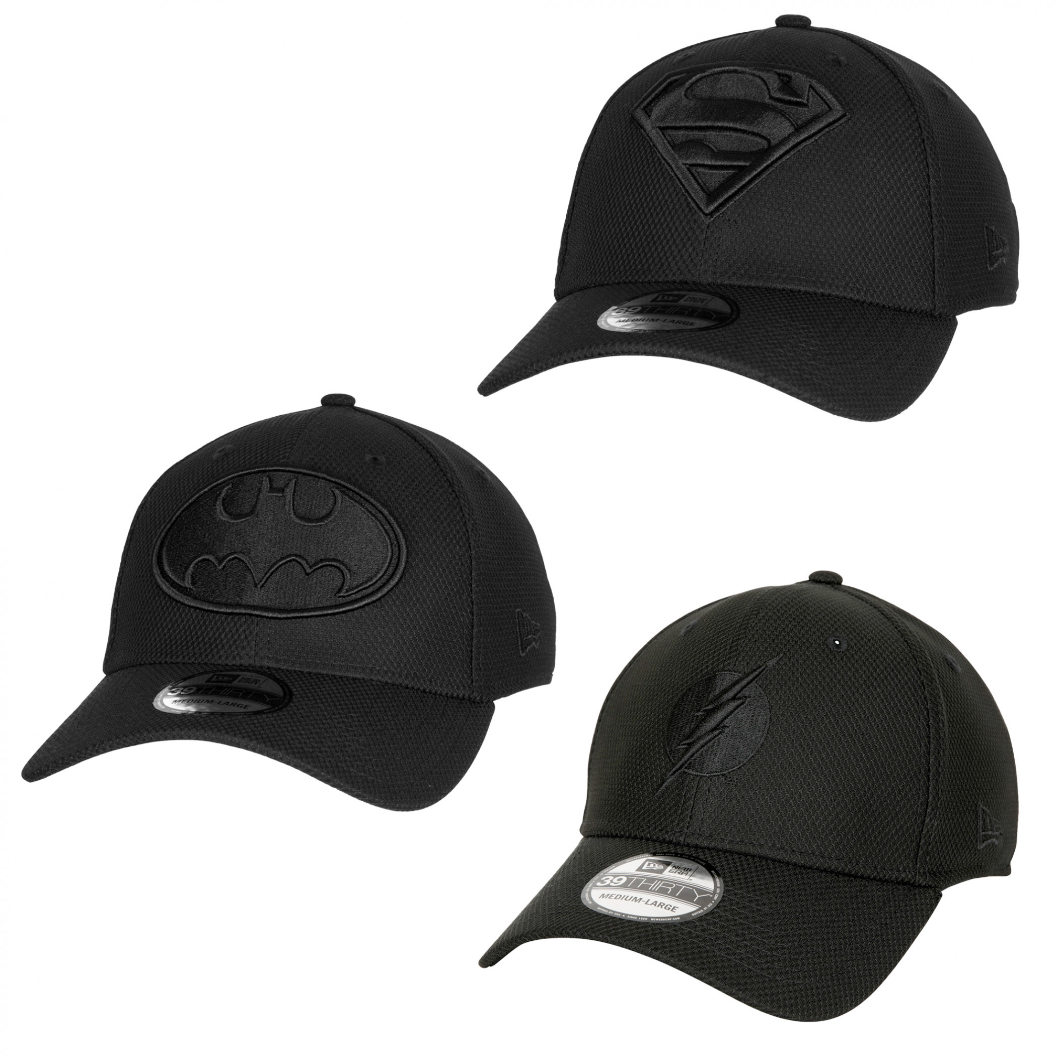 DC Comics Justice League Black on Black 3930 Hat Collection by New Era, Black